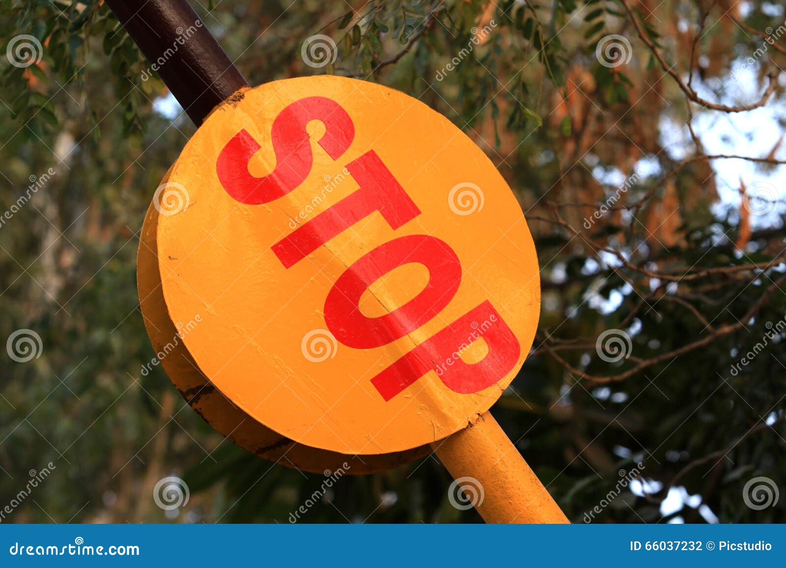 Stop sign stock photo. Image of sign, yellow, closeup 66037232