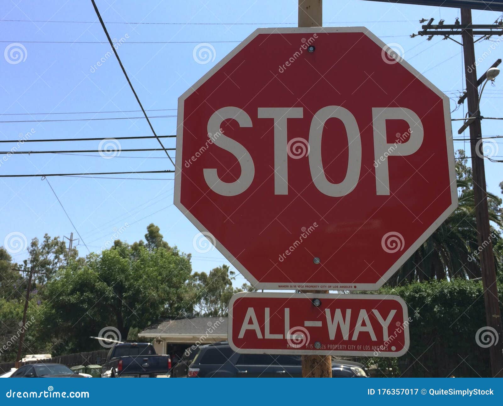 Stop Sign on Corner All Way Editorial Photography Image of octagon