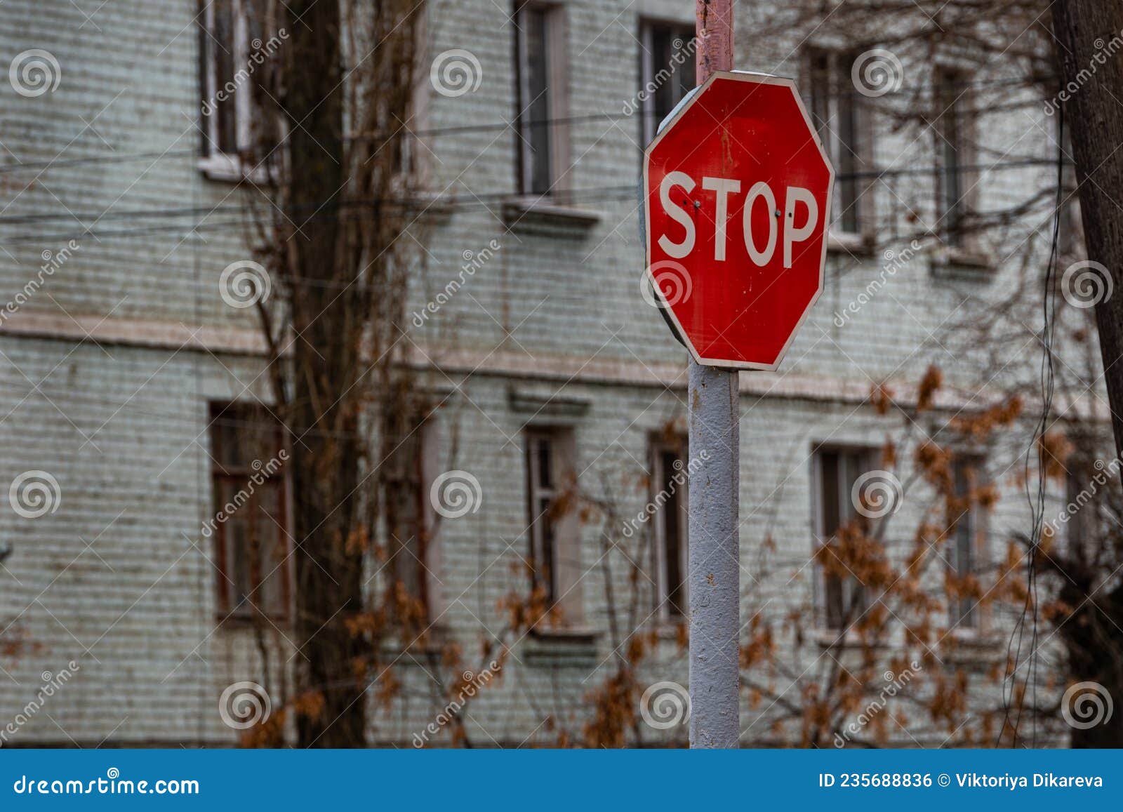 a stop sign obliging you to stop before continuing to move by motor transport.