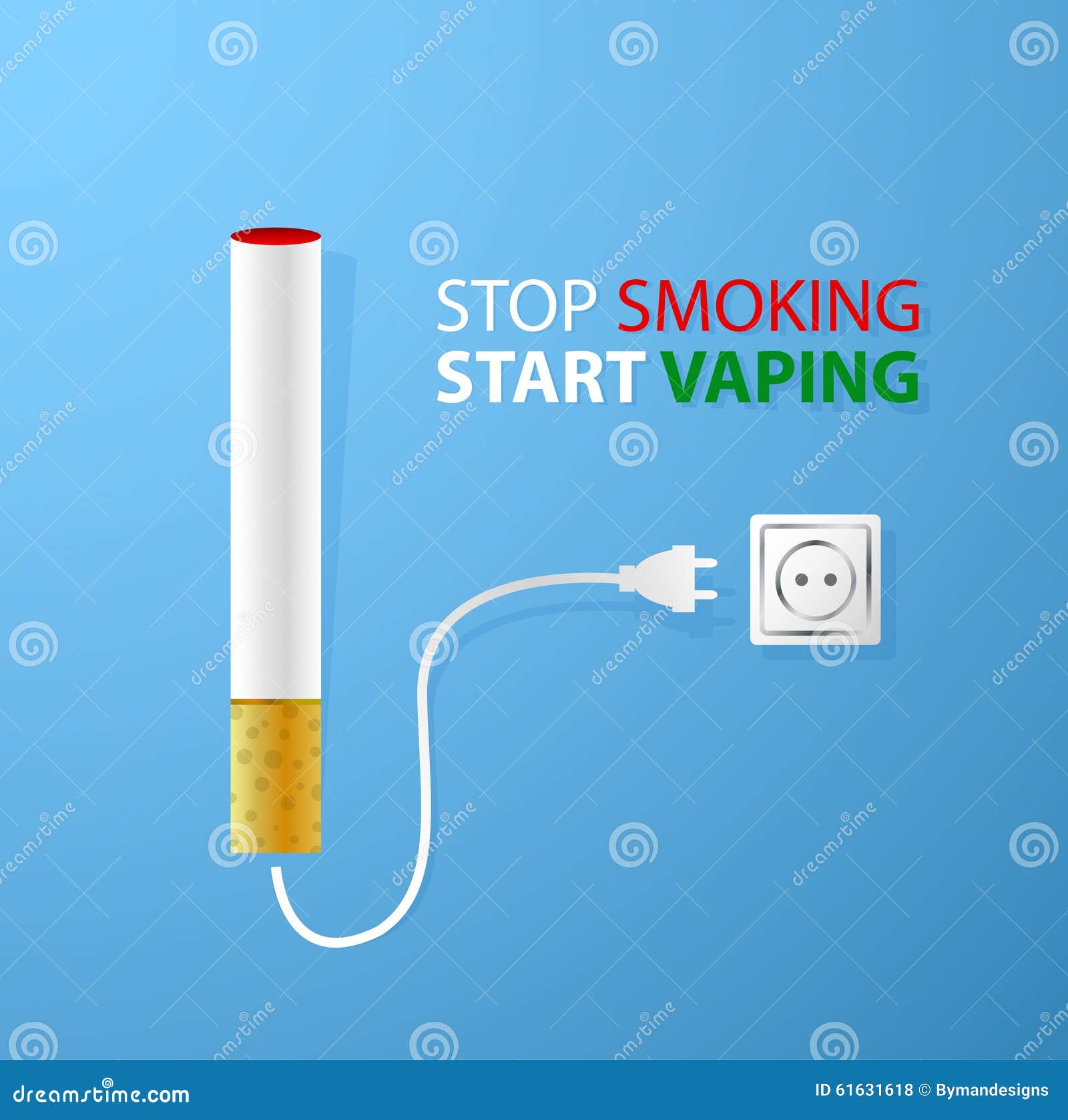 Stop smoking.Start vaping stock vector. Illustration of background