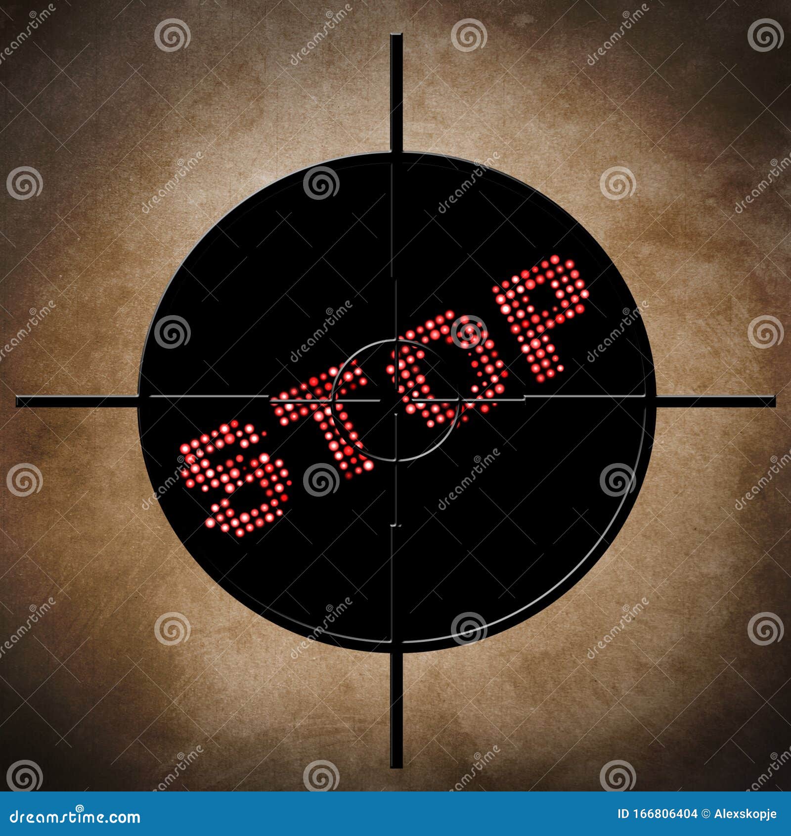 Stop target concept stock illustration. Illustration of icon 166806404