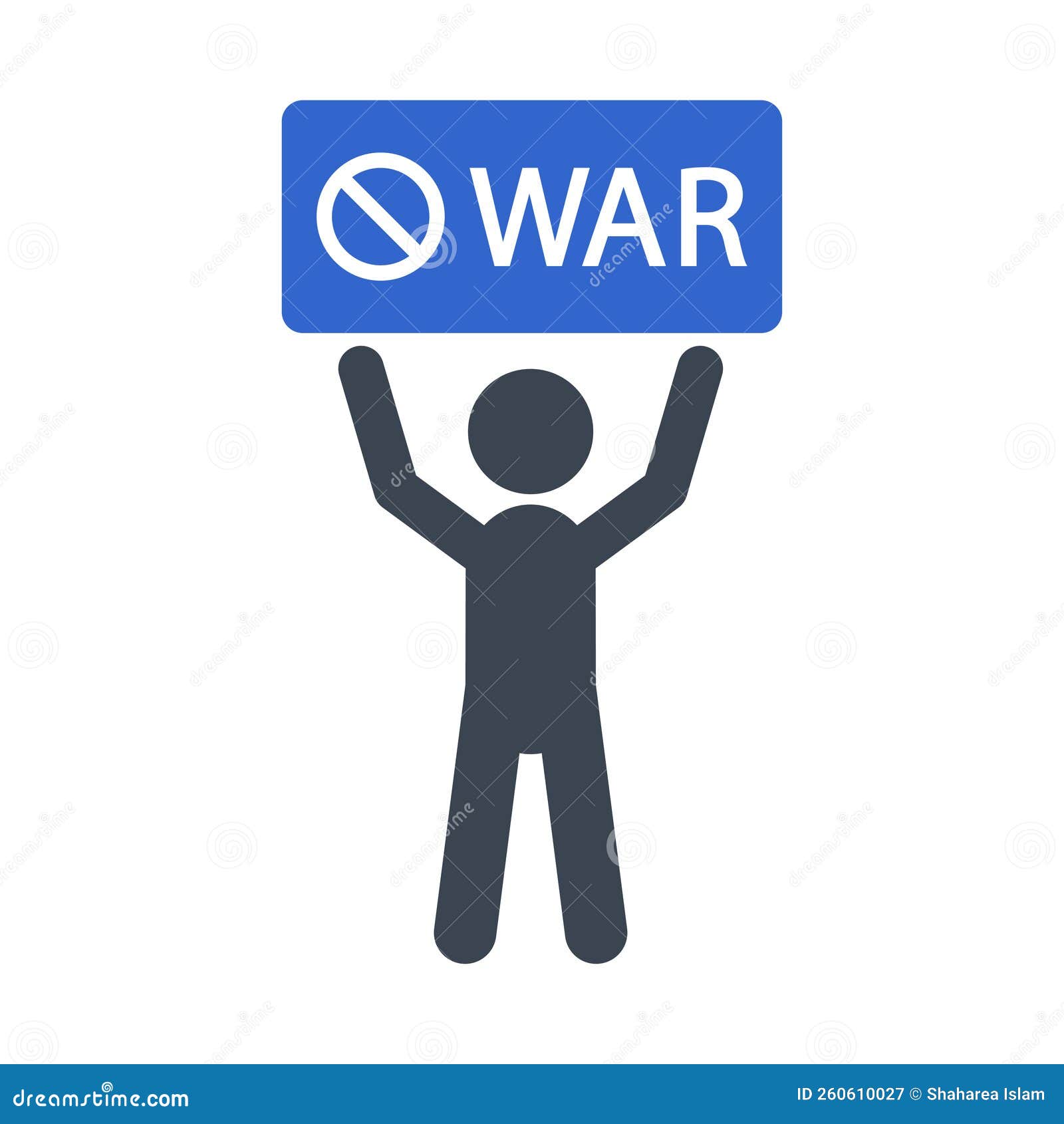 Stop war icon stock vector. Illustration of protest 260610027