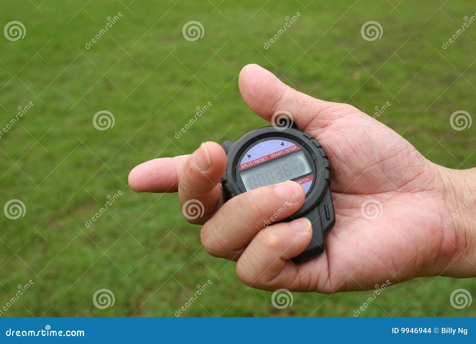 Stop watch on hand stock photo. Image of macro, sports 9946944