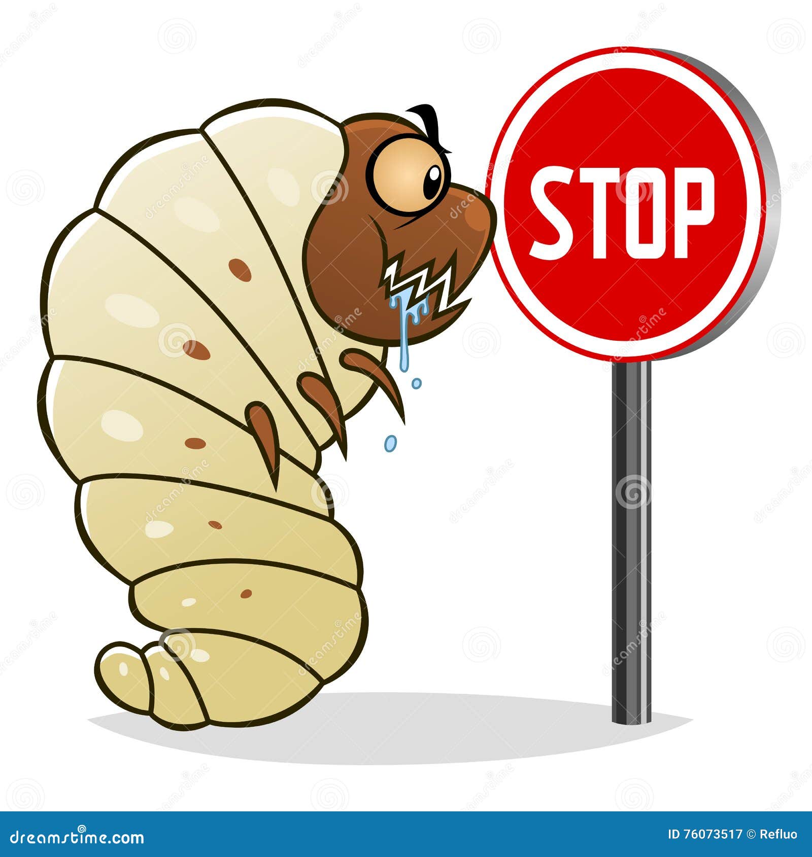 Stop woodworms stock vector. Illustration of eater, larva 76073517