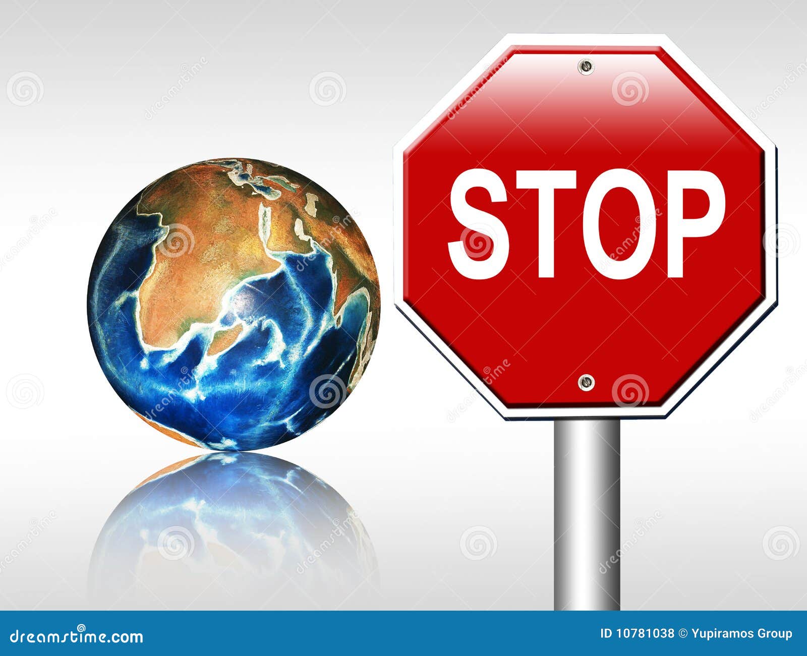 Stop world stock illustration. Illustration of blue, sign 10781038