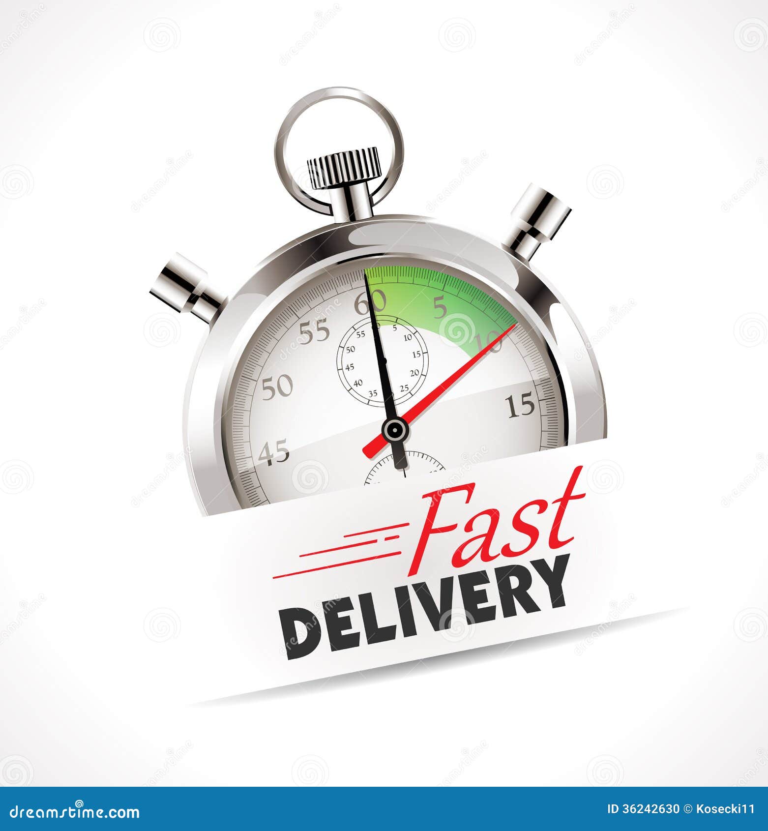 Stopwatch fast delivery stock vector. Illustration of logistics