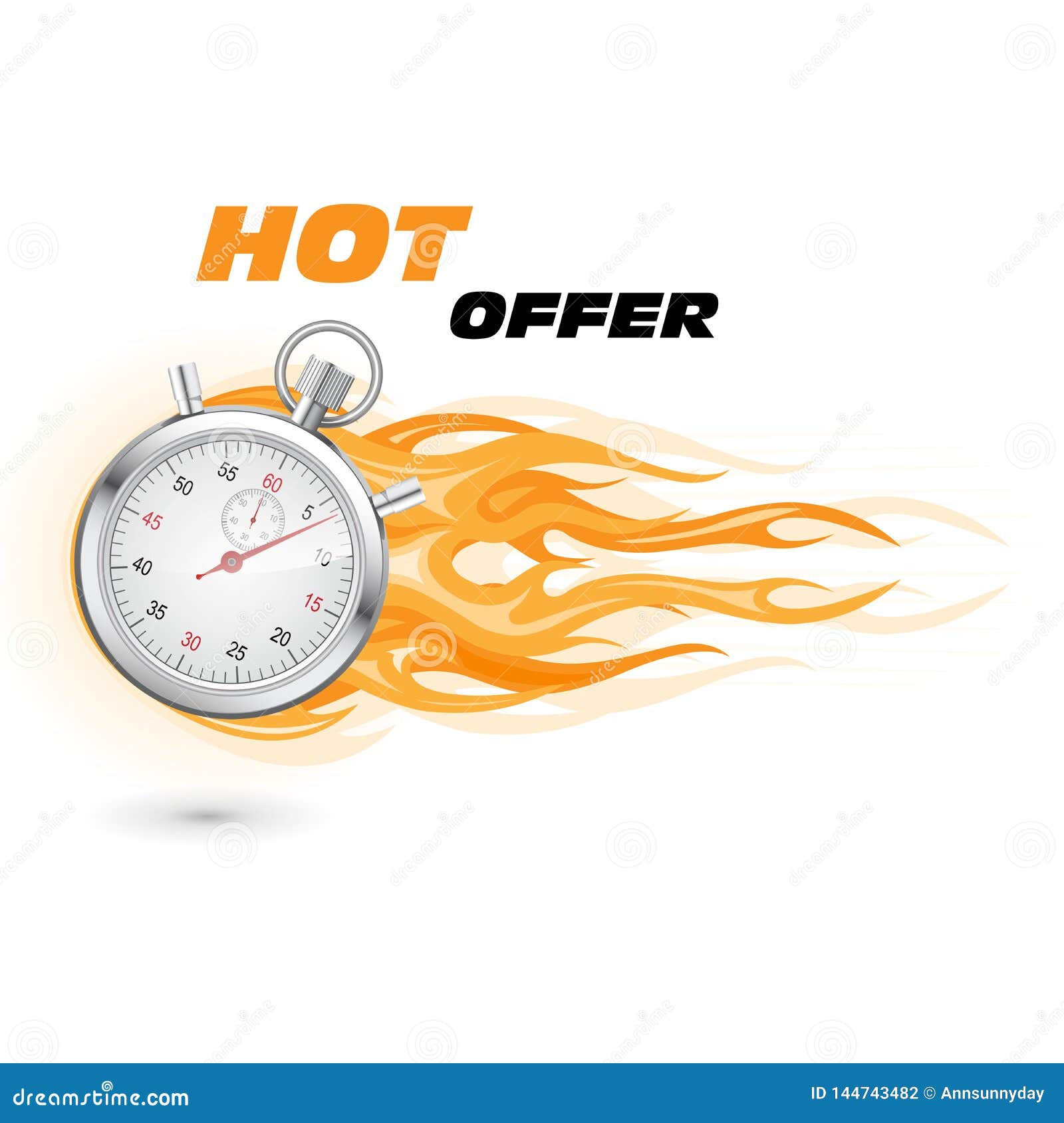 Last minute deals, hurry up - stopwatch in flame - Stock Illustration  [50171010] - PIXTA