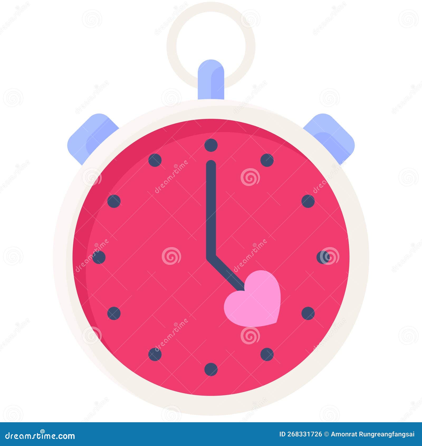 Stopwatch Icon, Valentines Day Related Vector Stock Vector
