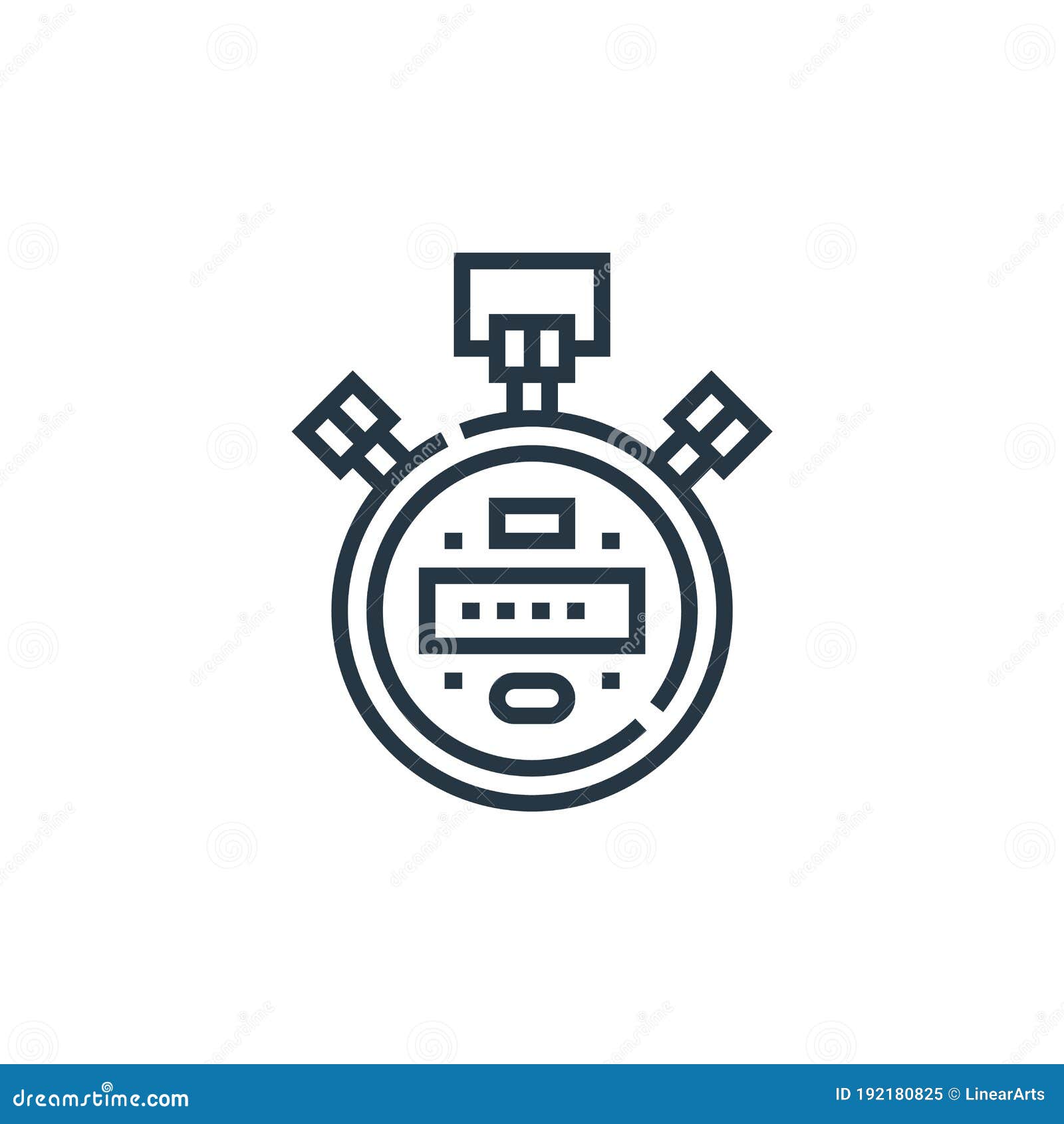 Stopwatch Icon Vector from Baseball Concept. Thin Line Illustration of