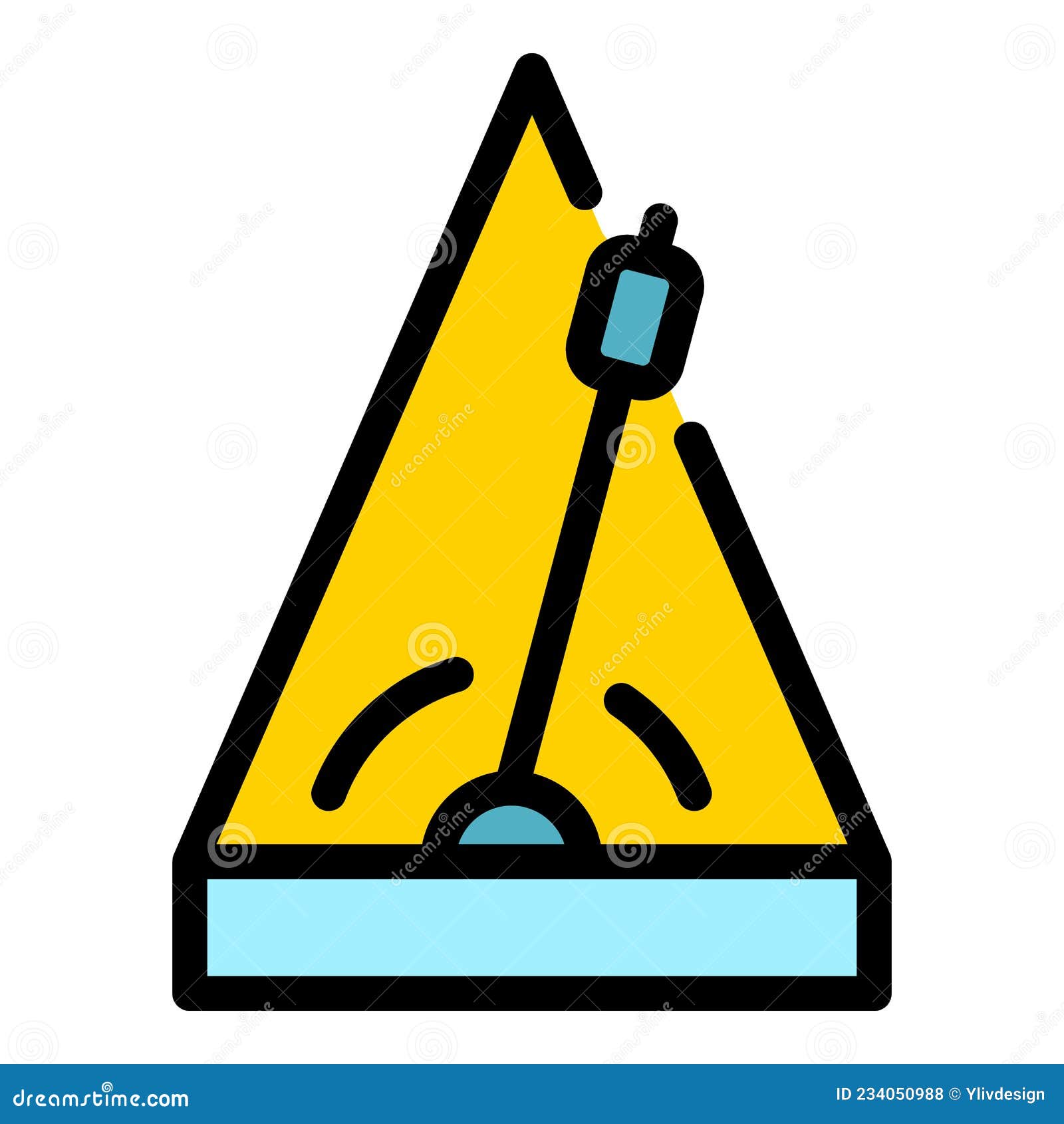 Stopwatch Metronome Icon Color Outline Vector Stock Vector