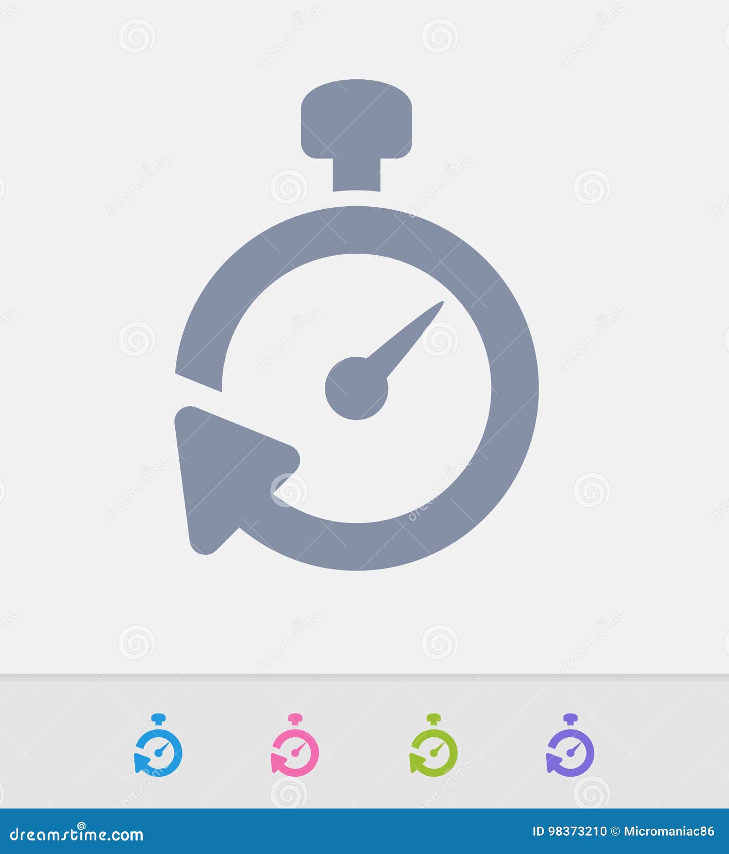 Stopwatch Reset Granite Icons Stock Vector Illustration of race