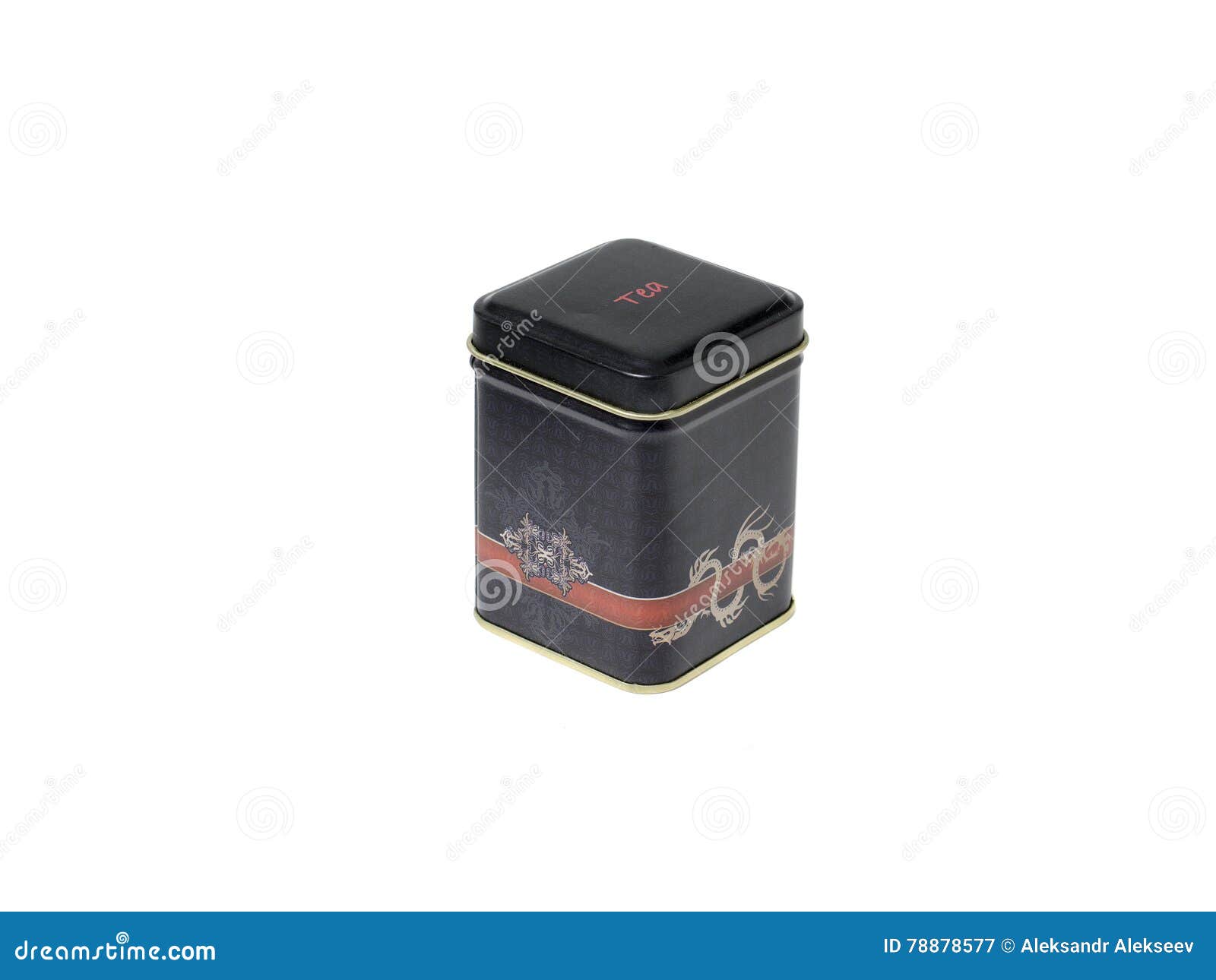 Storage Box of Tea or Coffee Black. Stock Image Image of packaging