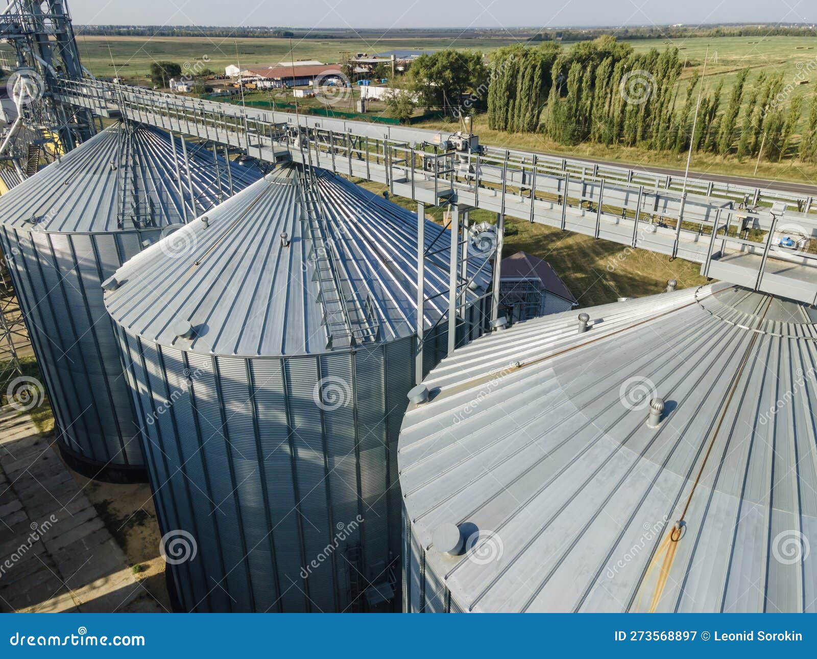 Storage Facility for Wheat Grains after Harvesting Stock Image Image