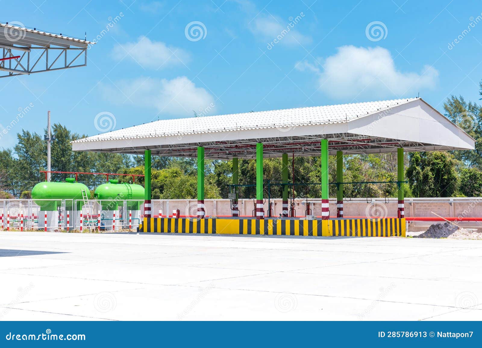 Storage of Gasoline Green Color Stock Image Image of color, iron