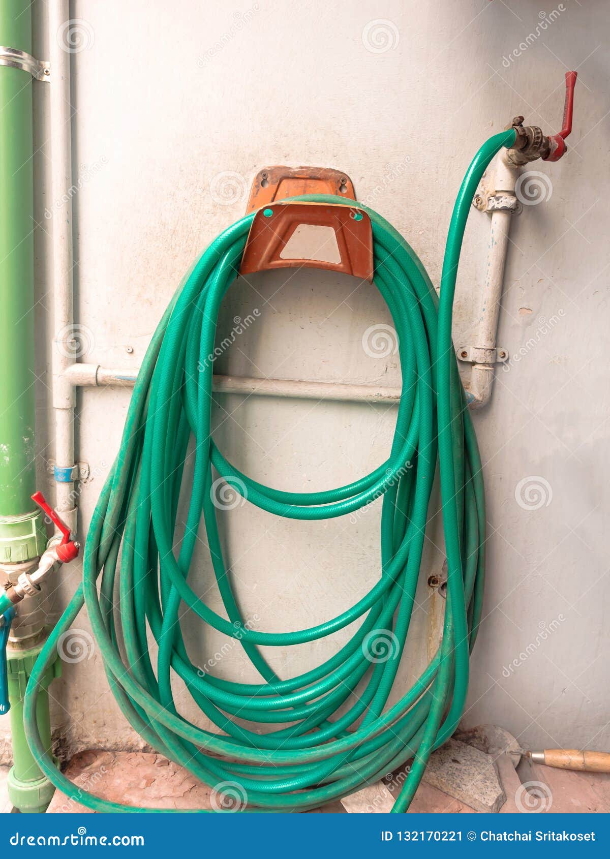 Storage water hose stock image. Image of hand, corporate 132170221