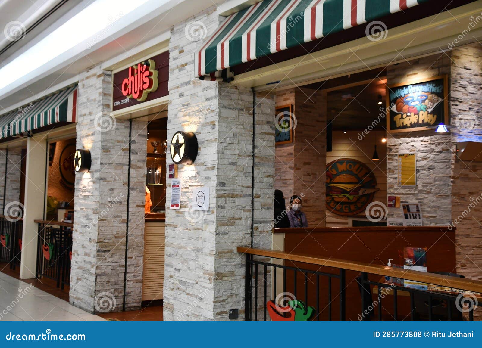 Chilis Restaurant at City Center Doha in Qatar Editorial Stock Photo