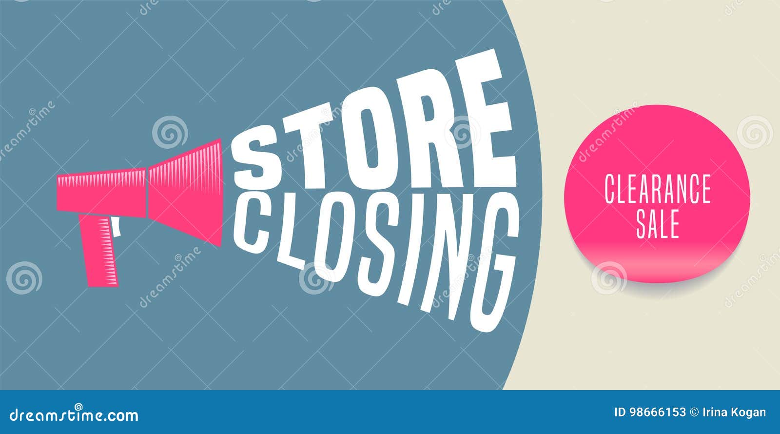 store closing  , background with megaphone