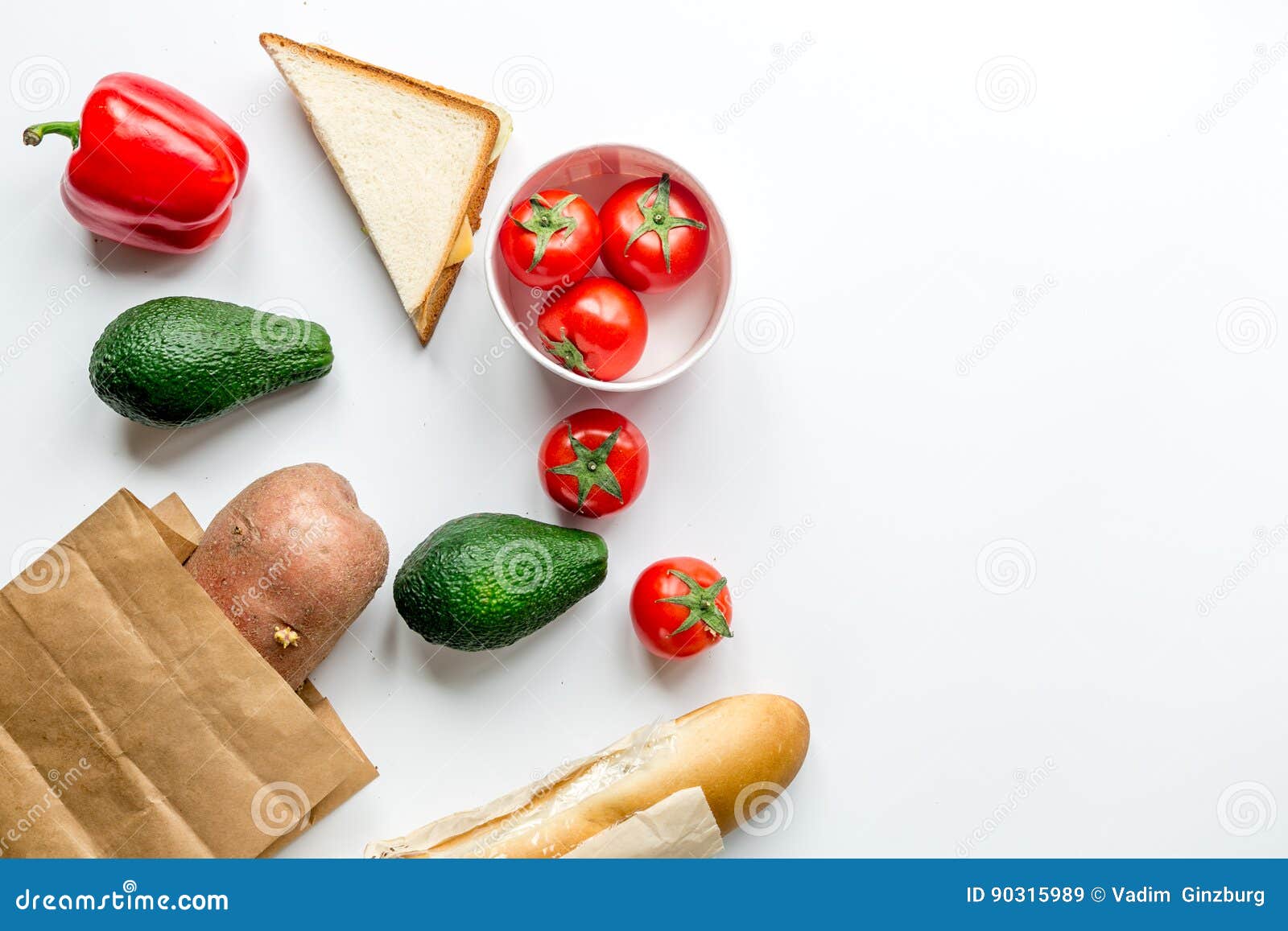 Download Store Concept With Vegetables And Paper Bag Table ...