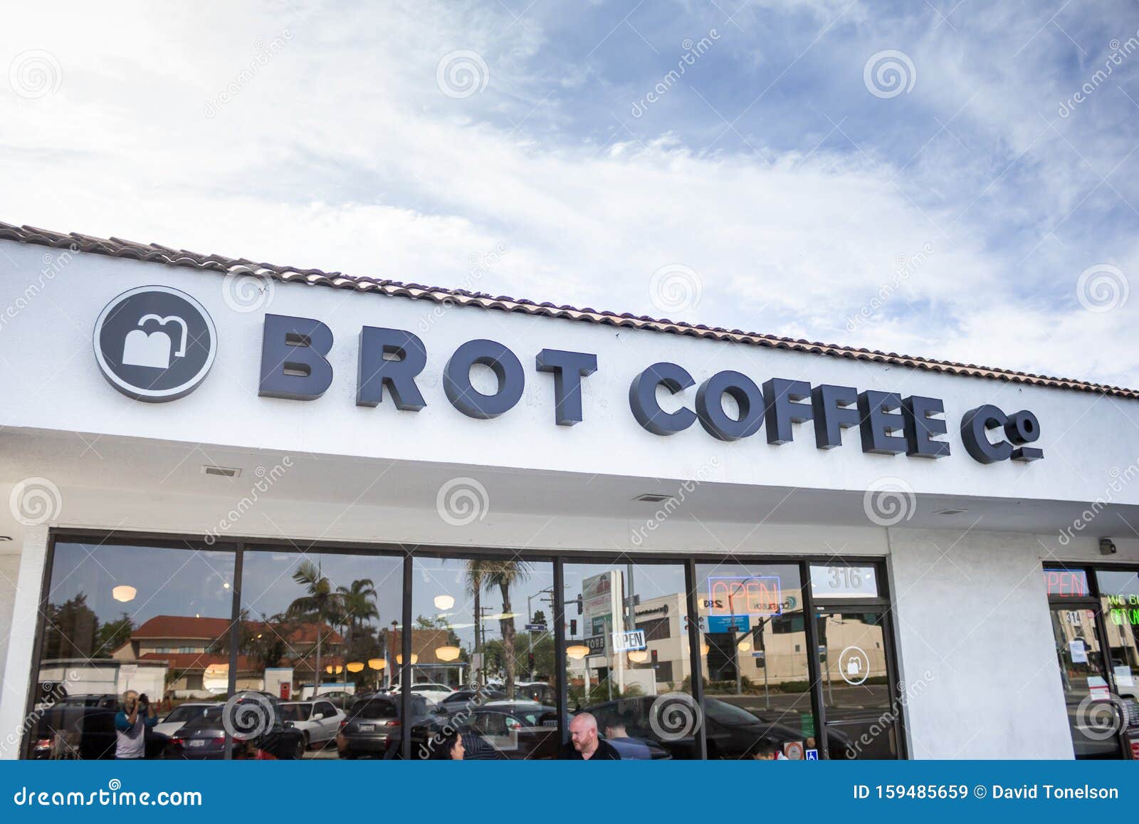 Brot Coffee sign editorial stock image. Image of company - 159485659
