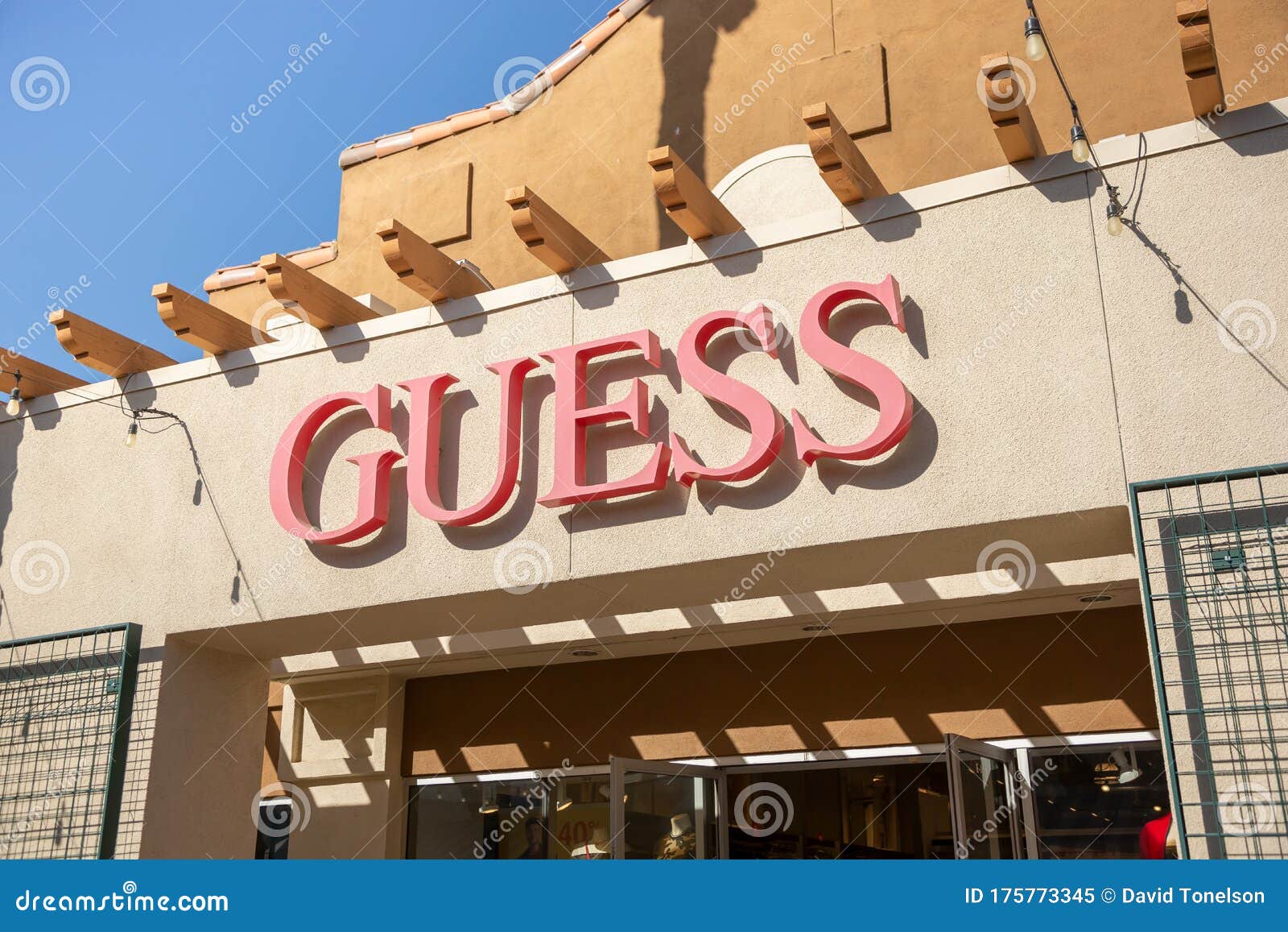 Guess outlet editorial image. Image of design, retail - 175773345