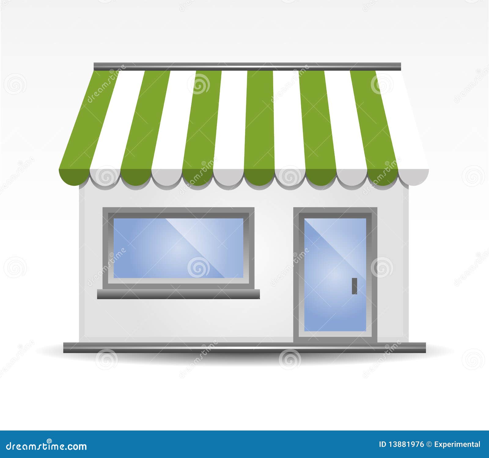 storefront awning in green