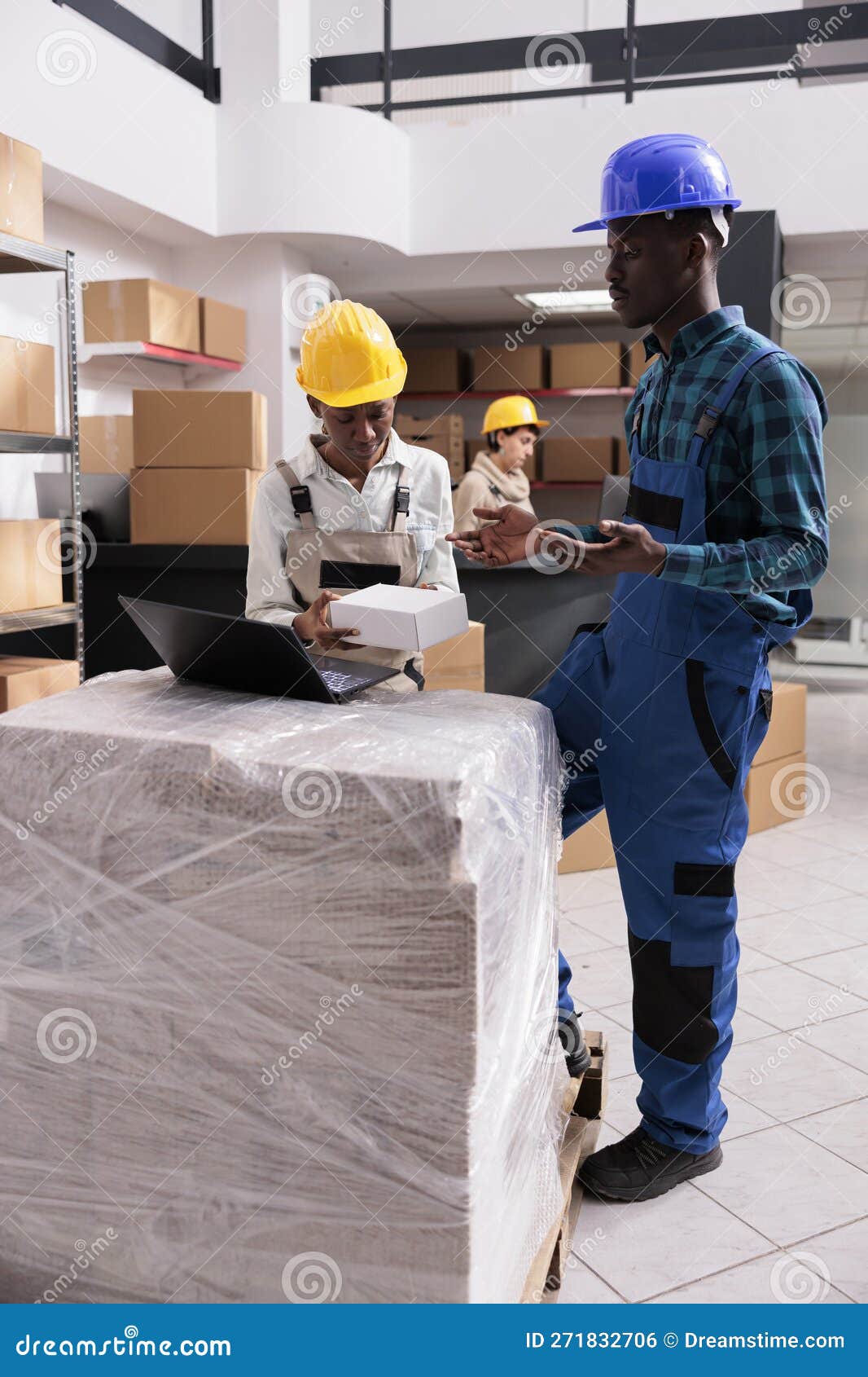 Storehouse Operator Explaining Assistant Online Order Picking and Packing Stock Photo Image of