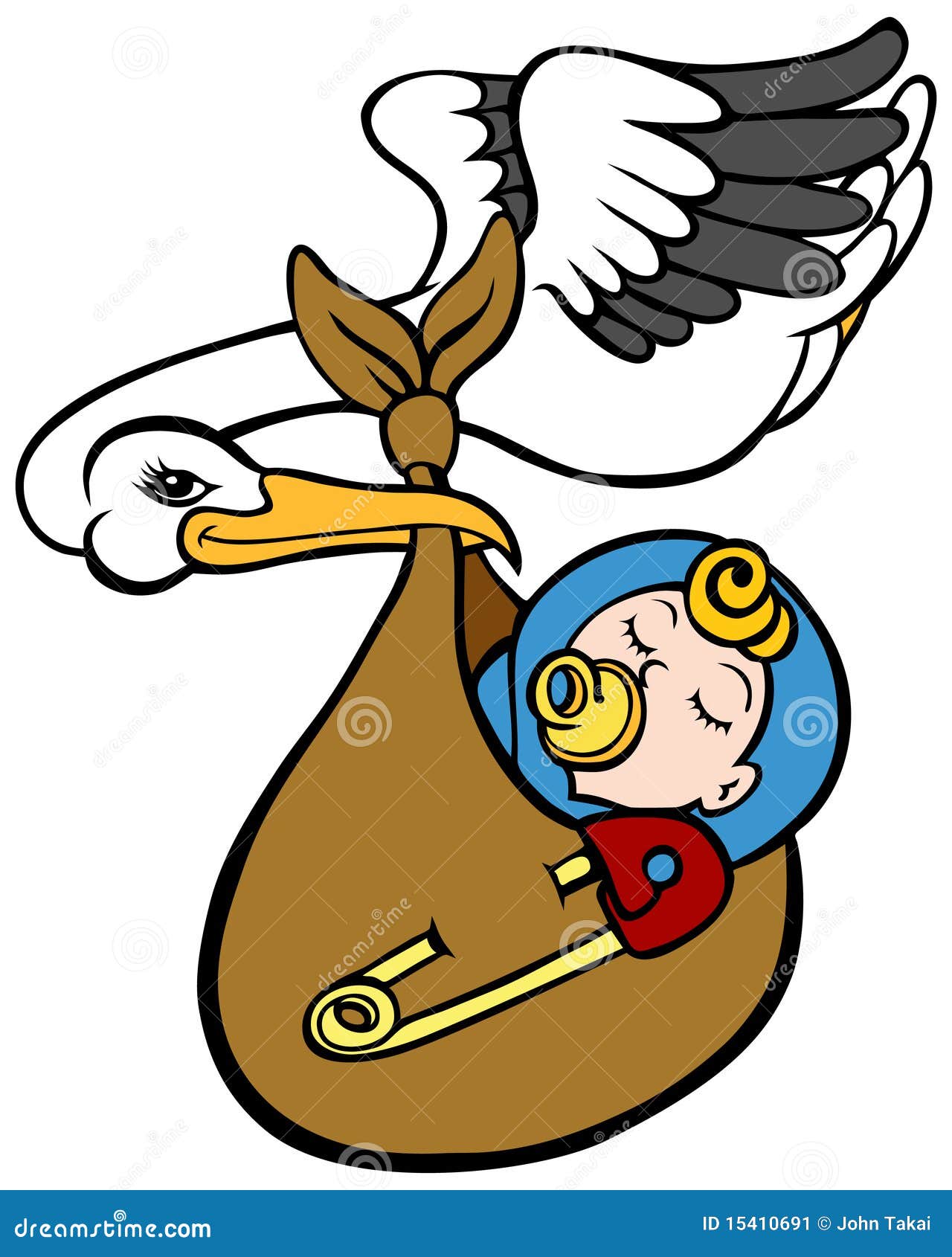 stork delivering baby