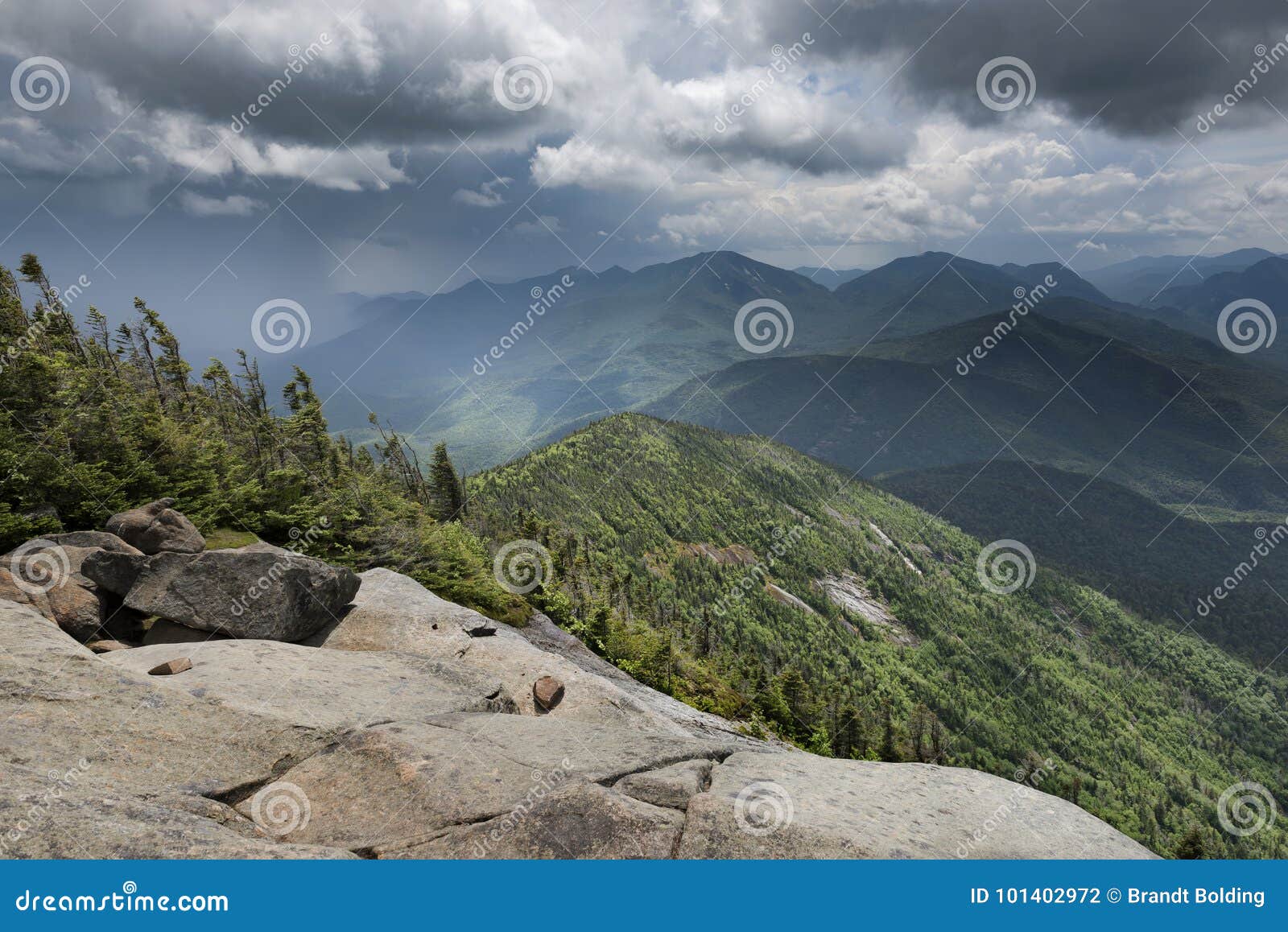 Storm Clouds Over the Adirondack Mountains Stock Photo - Image of ...