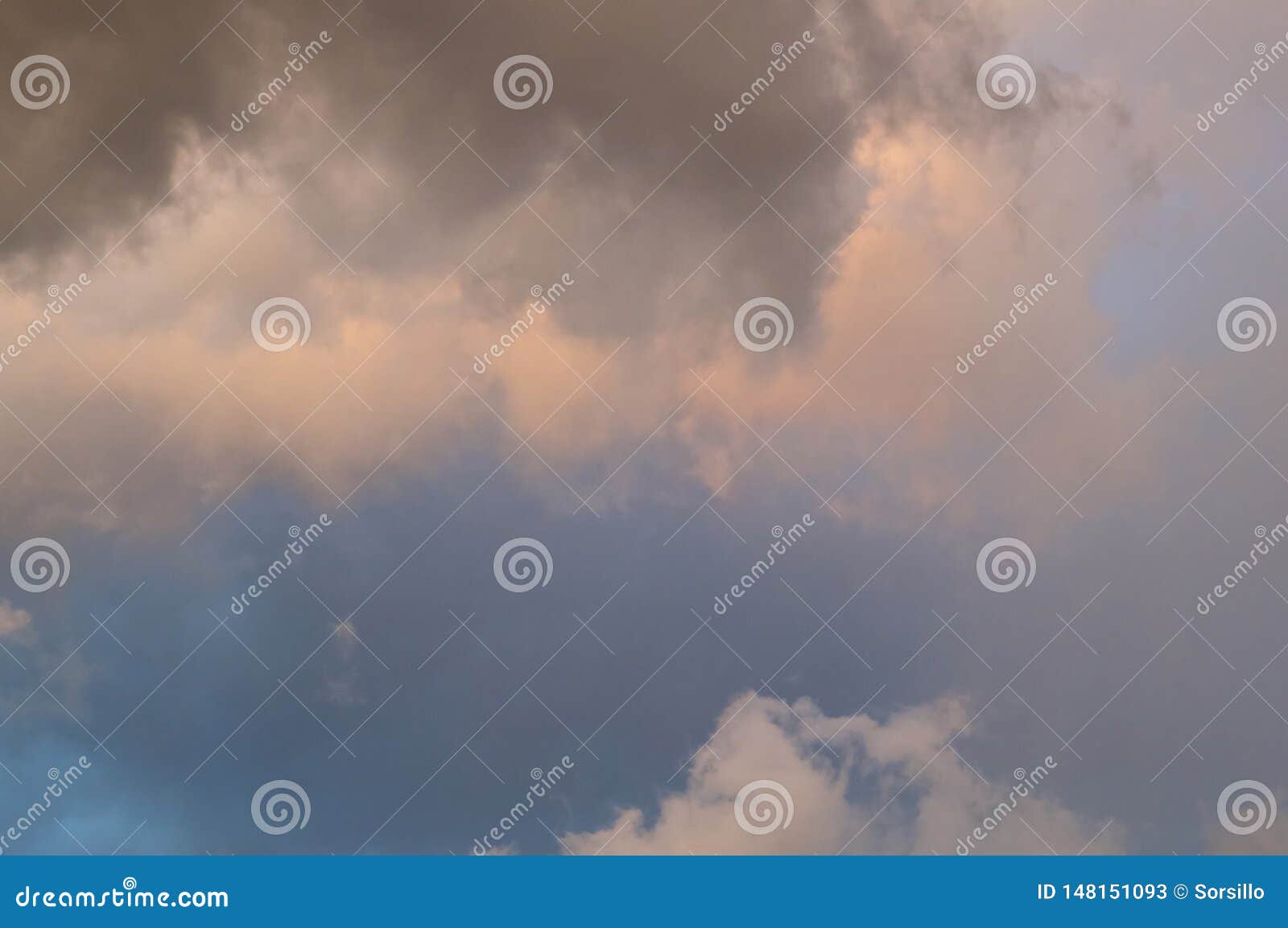 storm clouds in sky at sunset over bonita springs florida