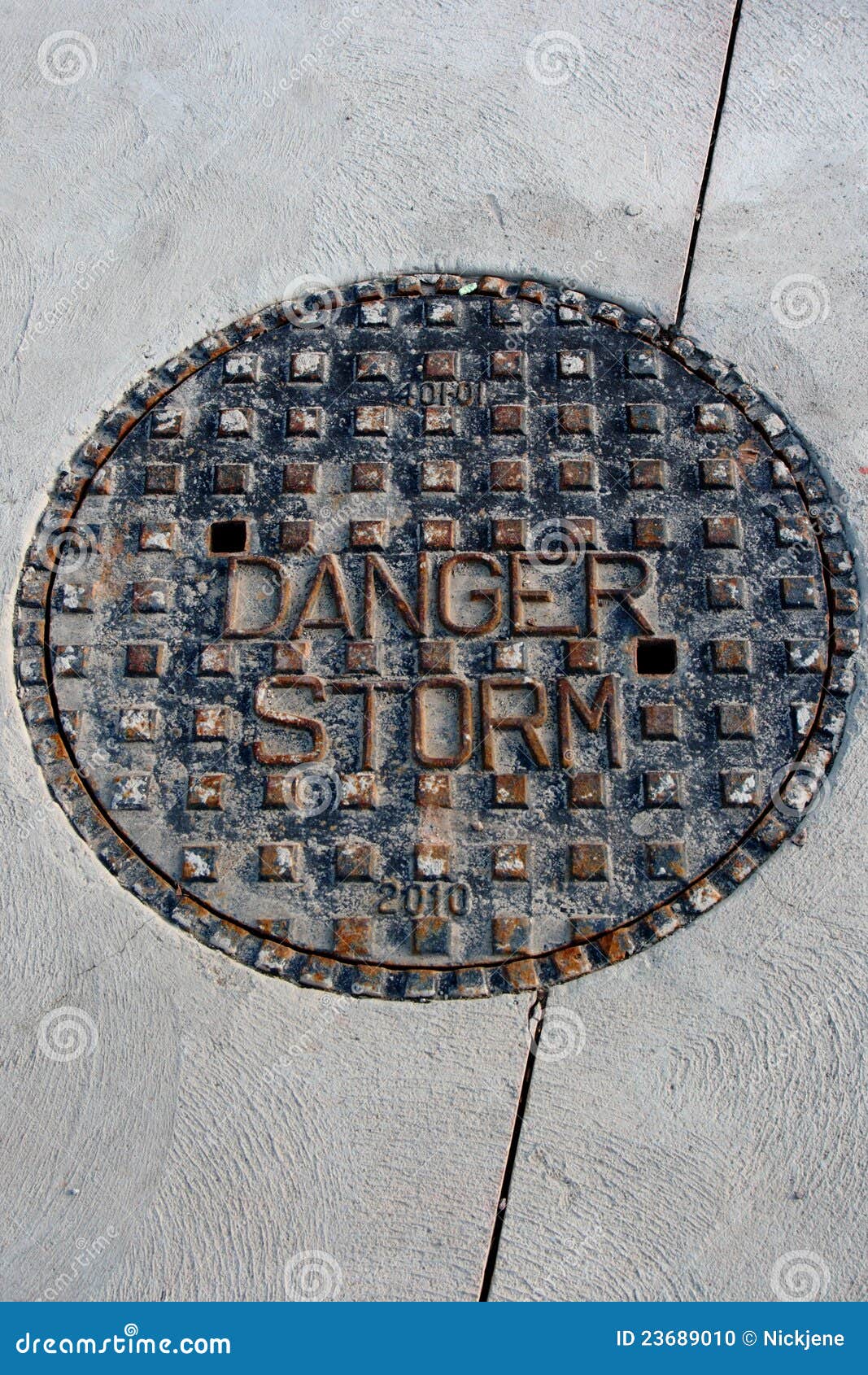 Storm drainage cover stock photo. Image of hatch, rain 23689010