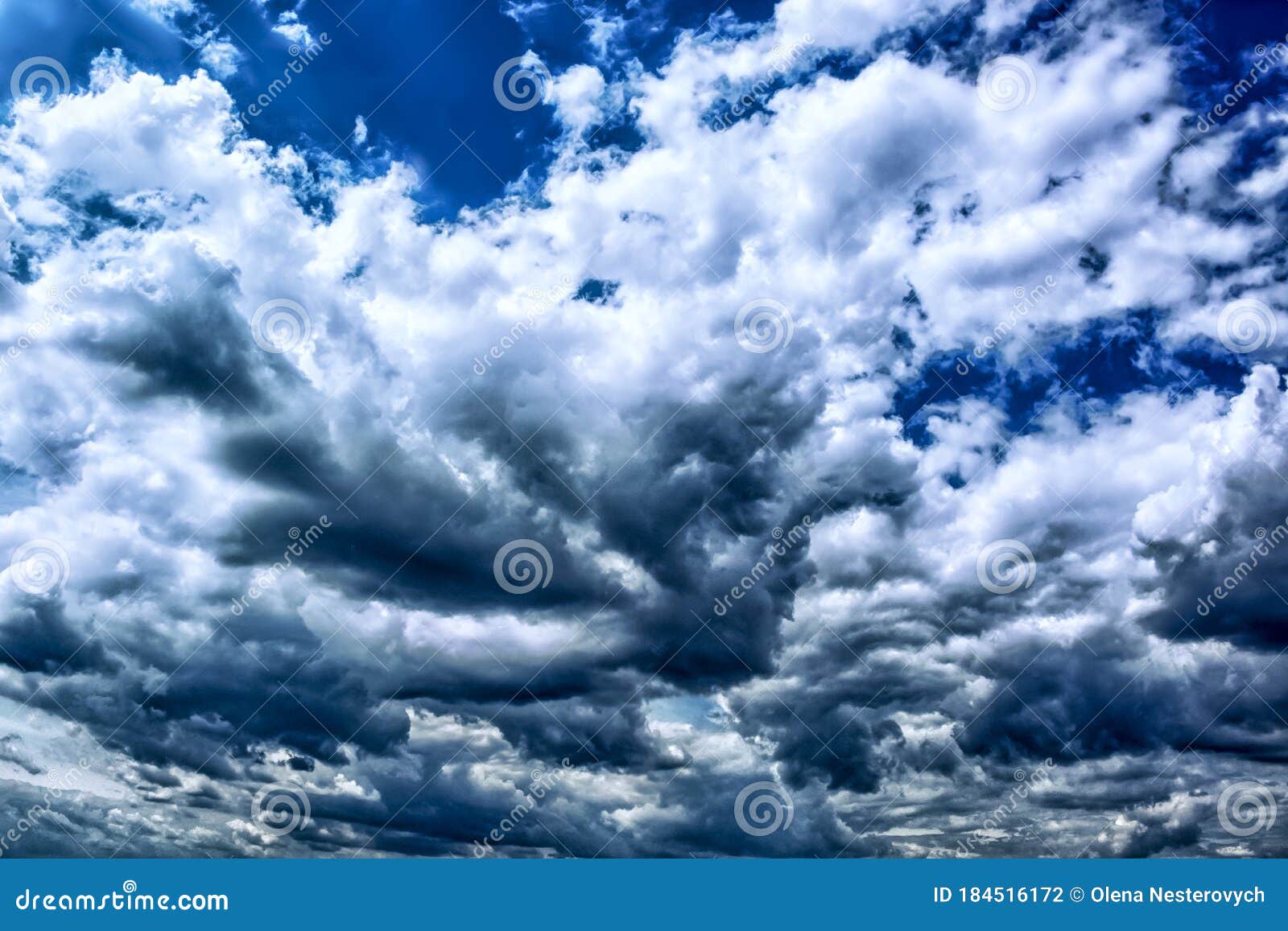 Storm Dramatic Clouds Dramatic Sky Over Sea Wide Banner Background With Copy Space Stock Photo Image Of Moody Cloud