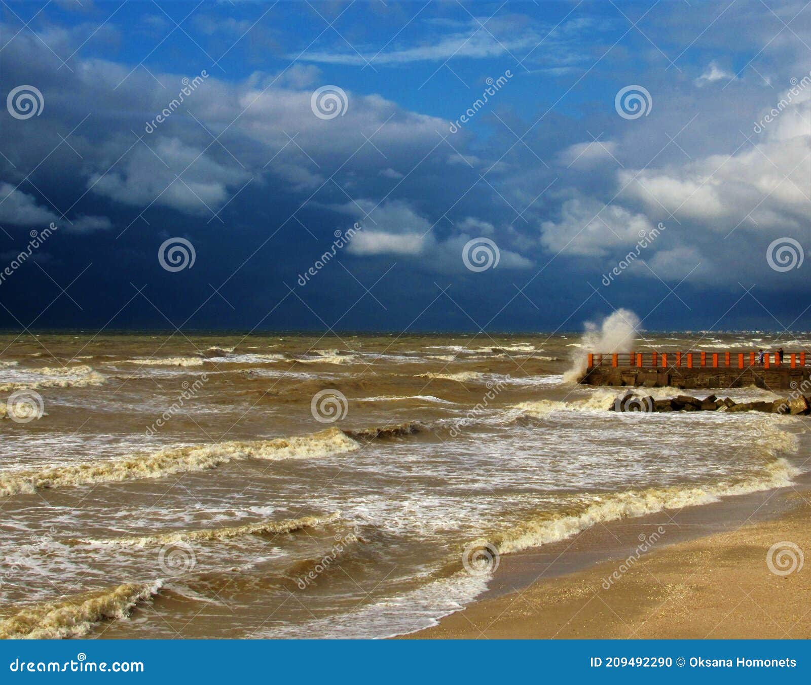 Storm on the Sea of Azov Ukraine Stock Photo - Image of smallest ...