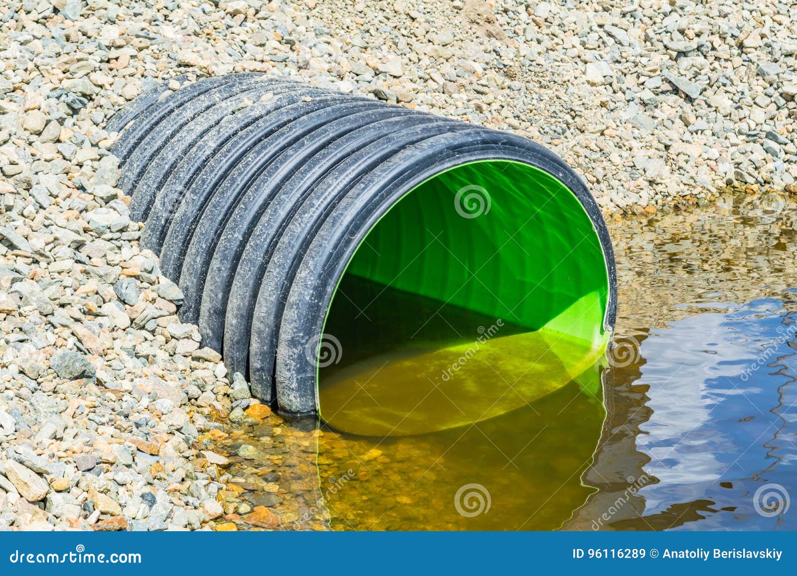 Large Corrugated PVC Pipes for Drainage Stock Image Image of