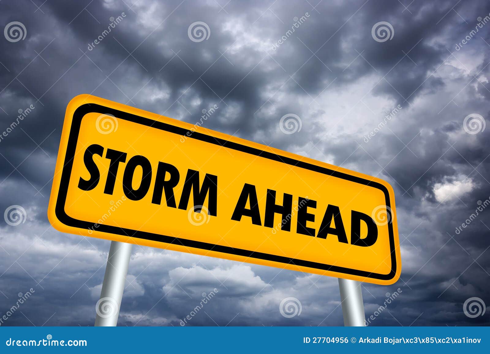 Storm warning sign stock illustration. Illustration of risk - 27704956