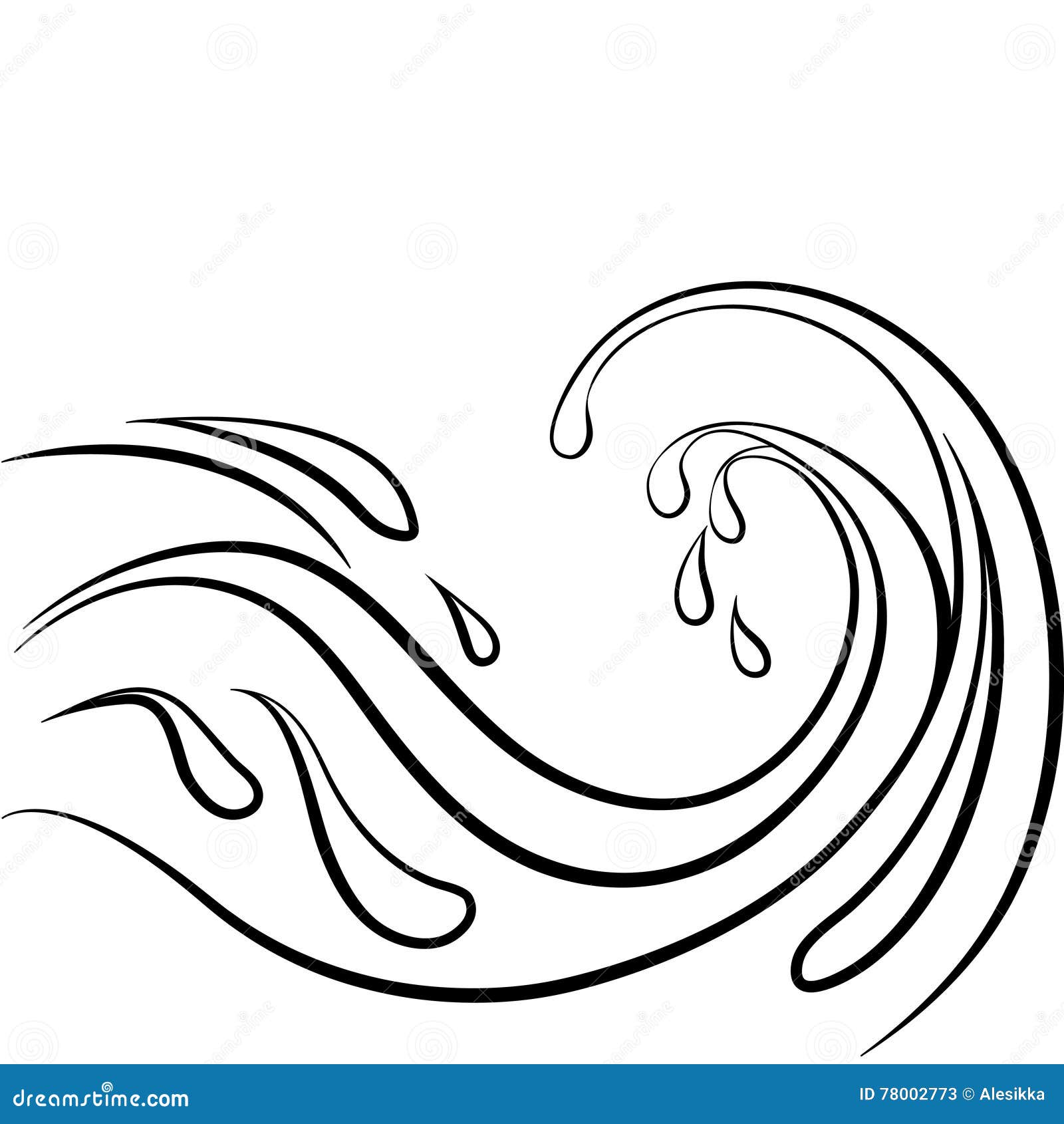 ocean waves clipart black and white - photo #44