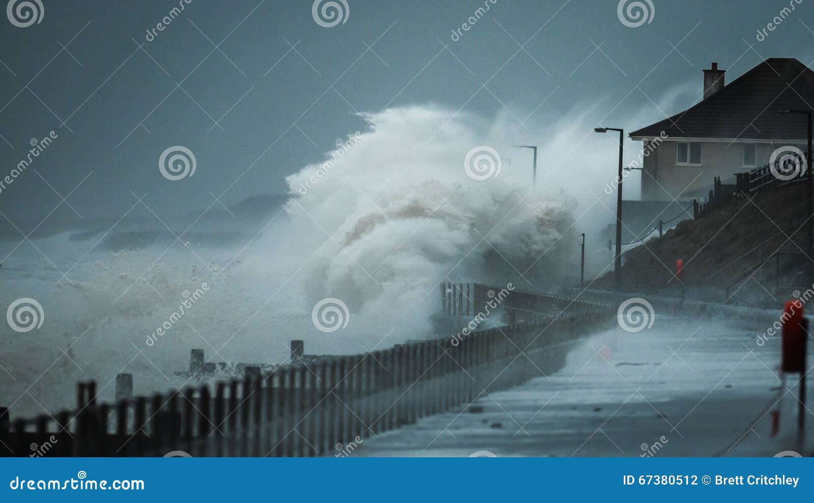storm waves battering uk coastline
