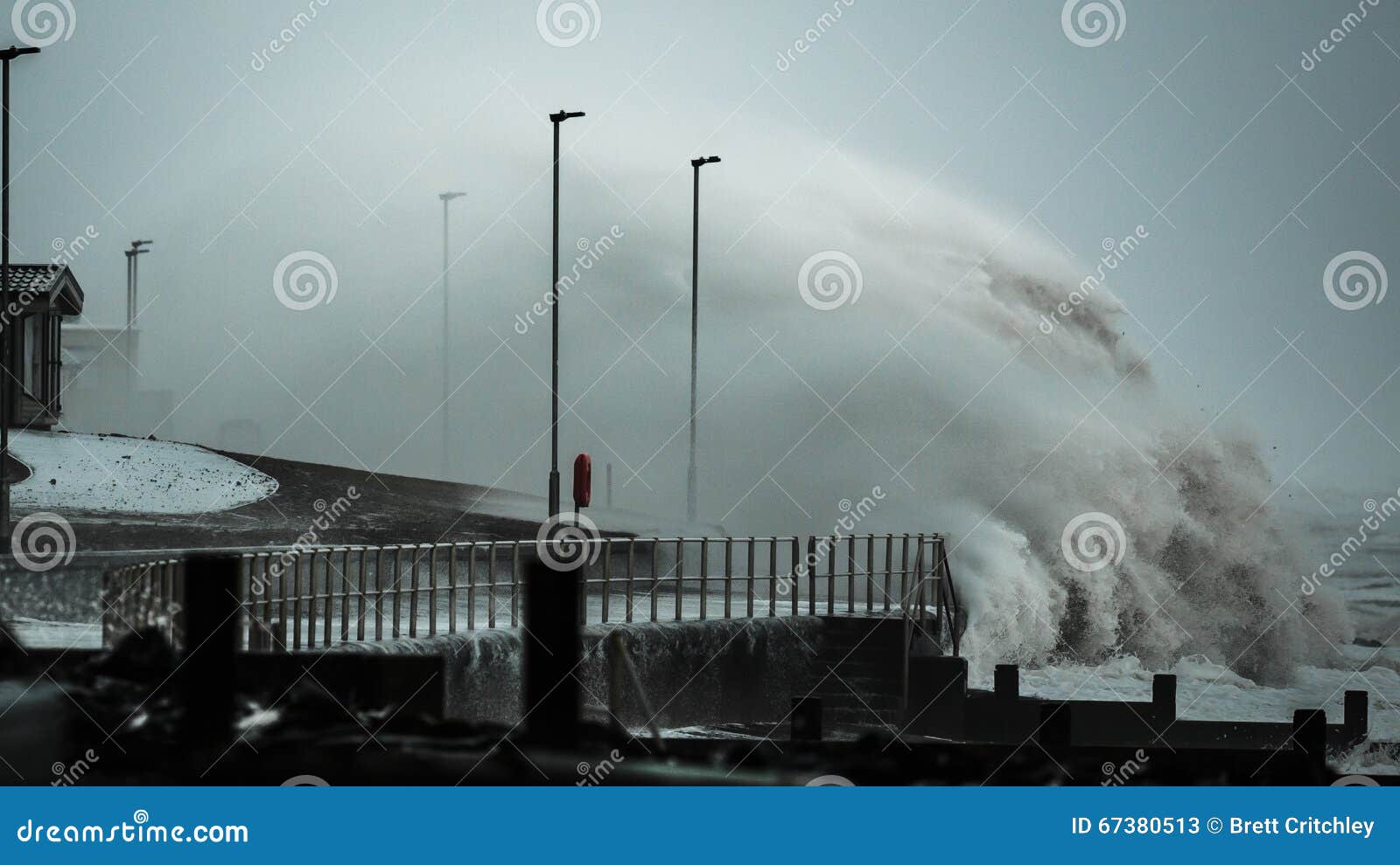 storm waves battering uk coastline