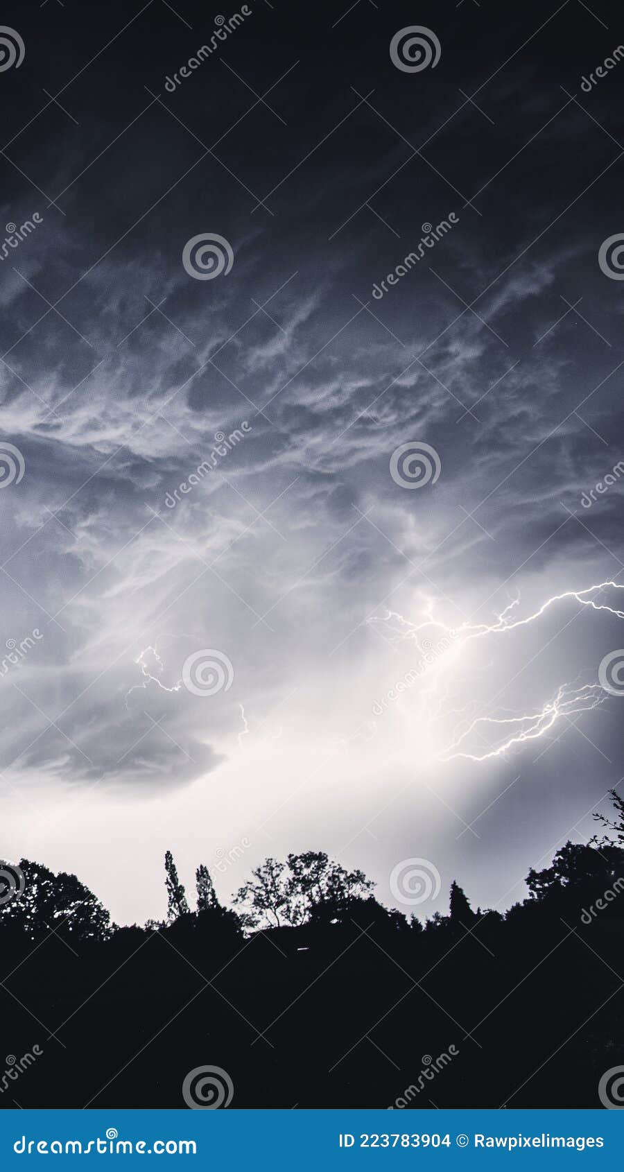 Stormy Night Sky Mobile Phone Wallpaper Stock Photo Image of forest