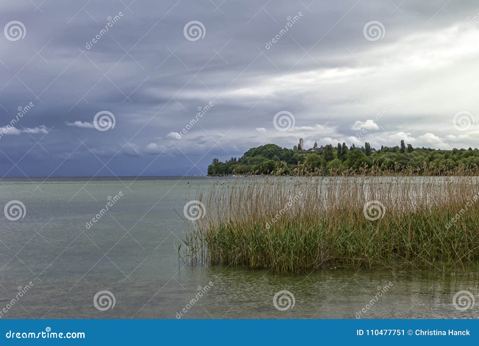Stormy and Rainy Weather on the Lake Constance Stock Image Image of destination, harbor 110477751