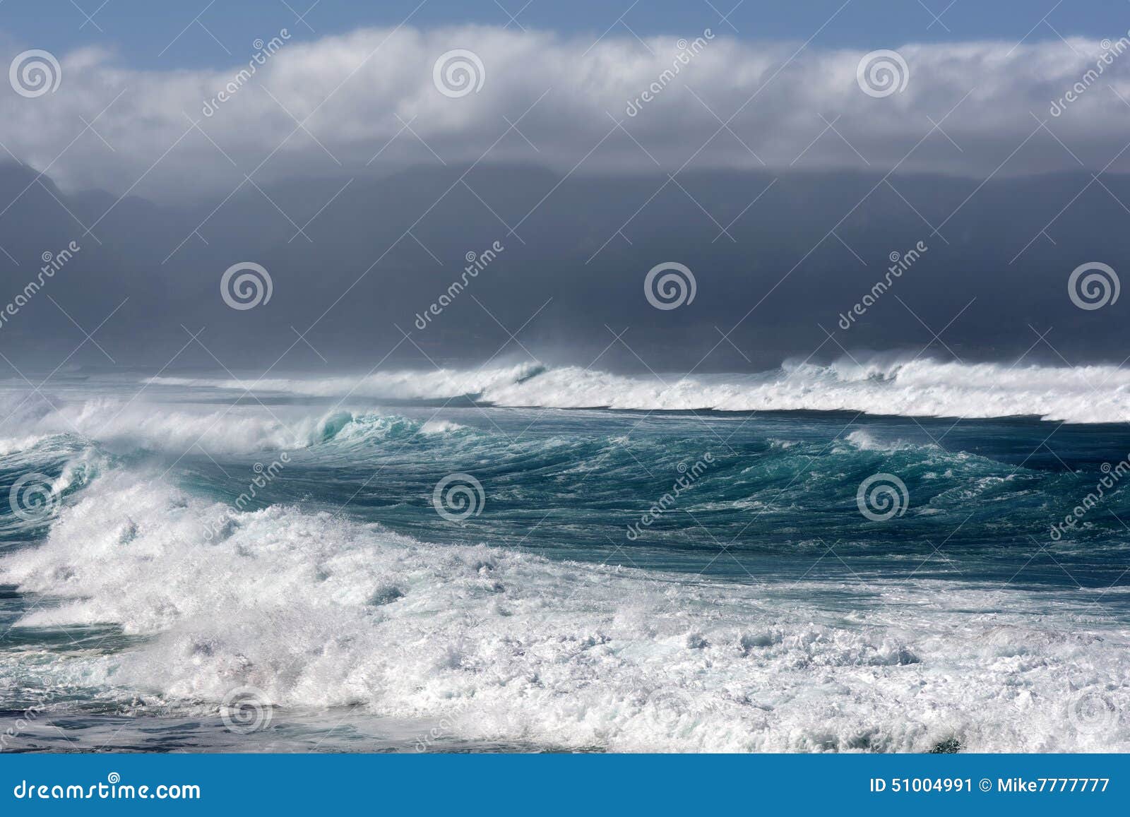 stormy seas, north shore of maui, hawaii