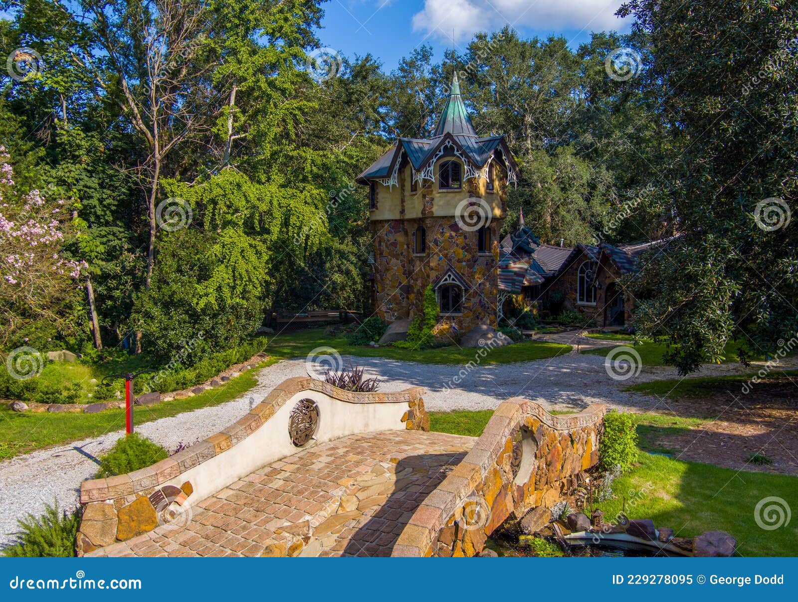 Storybook Castle Bed & Breakfast Stock Image Image of beach, trees