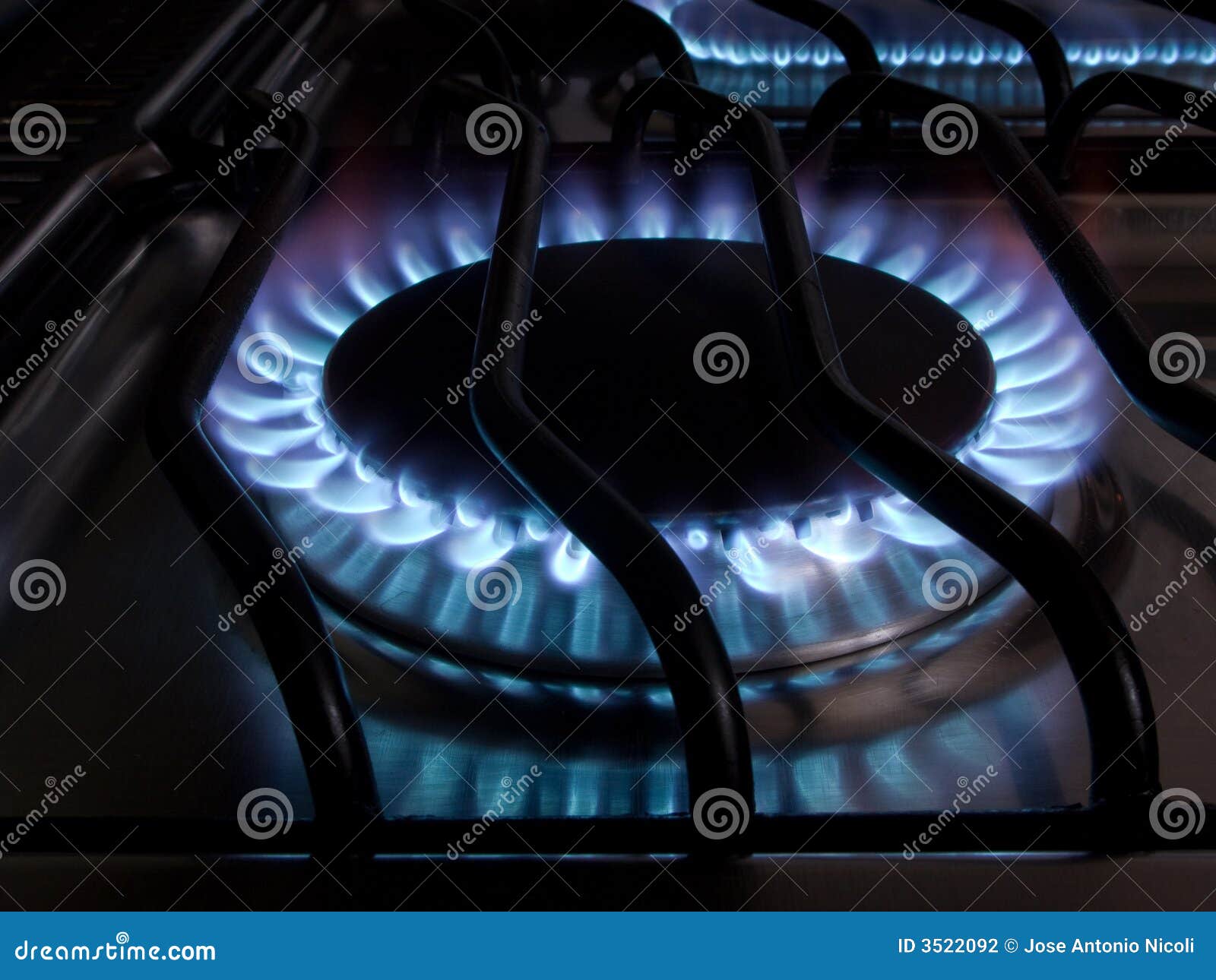 Stove flames 1 stock photo. Image of oven, heating, blaze 3522092