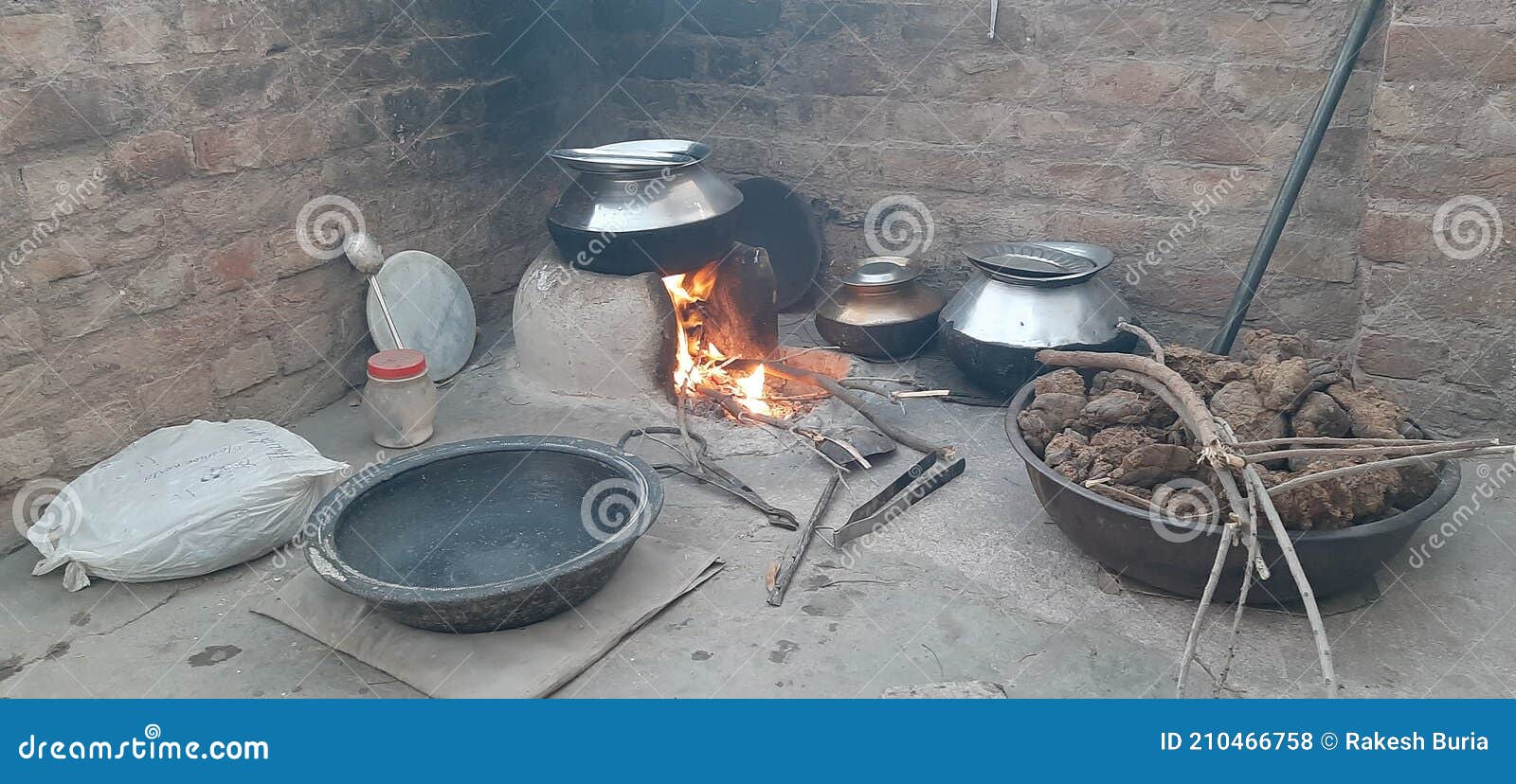 stove fours (chulha) of rural surroundings.