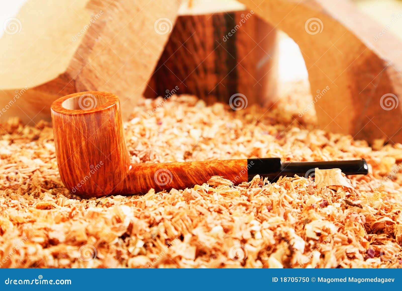 Straight Briar Smoking Pipe Stock Photo 18705750