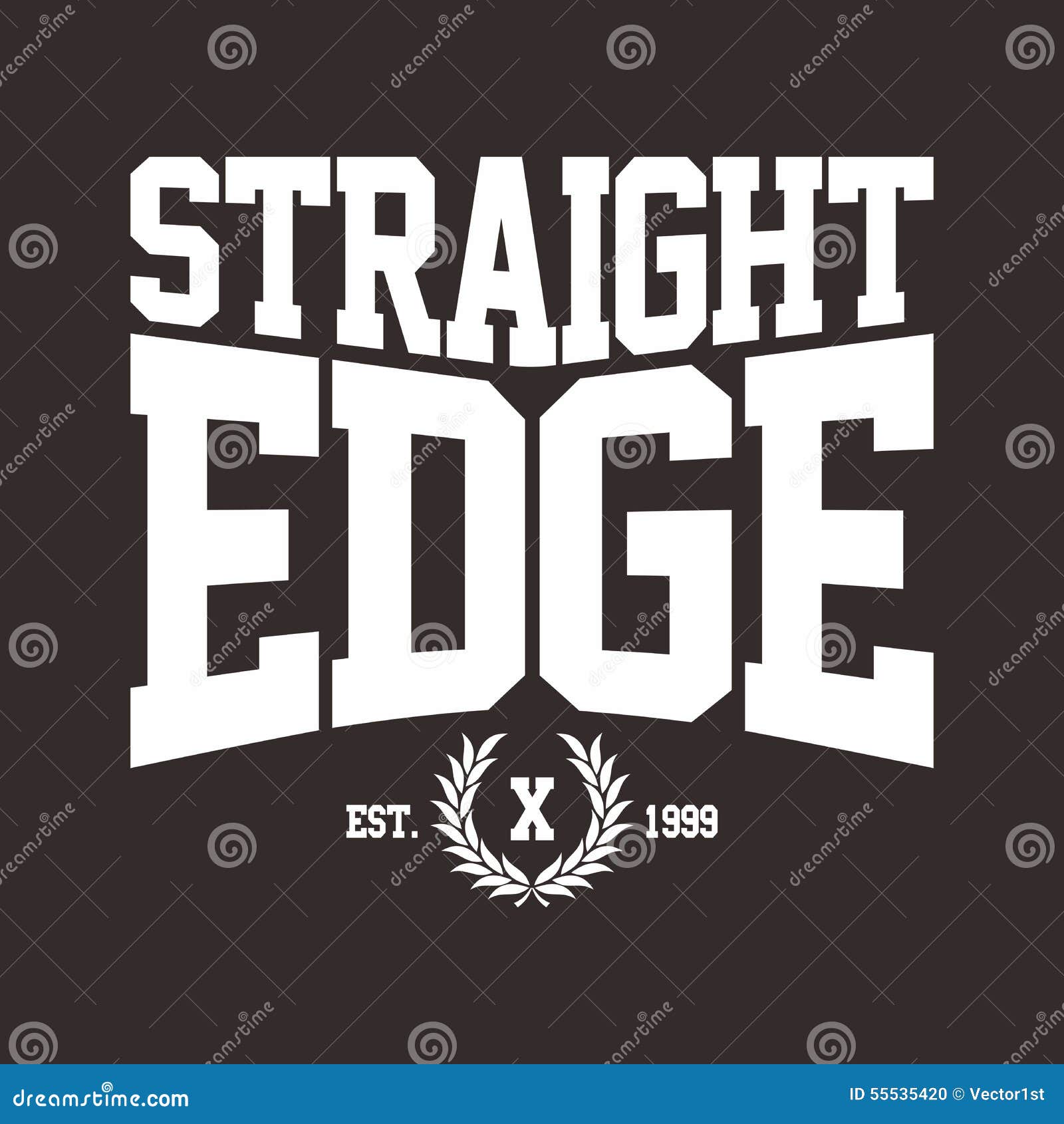 Black & White Vector Illustration of Straight Edge with T-square