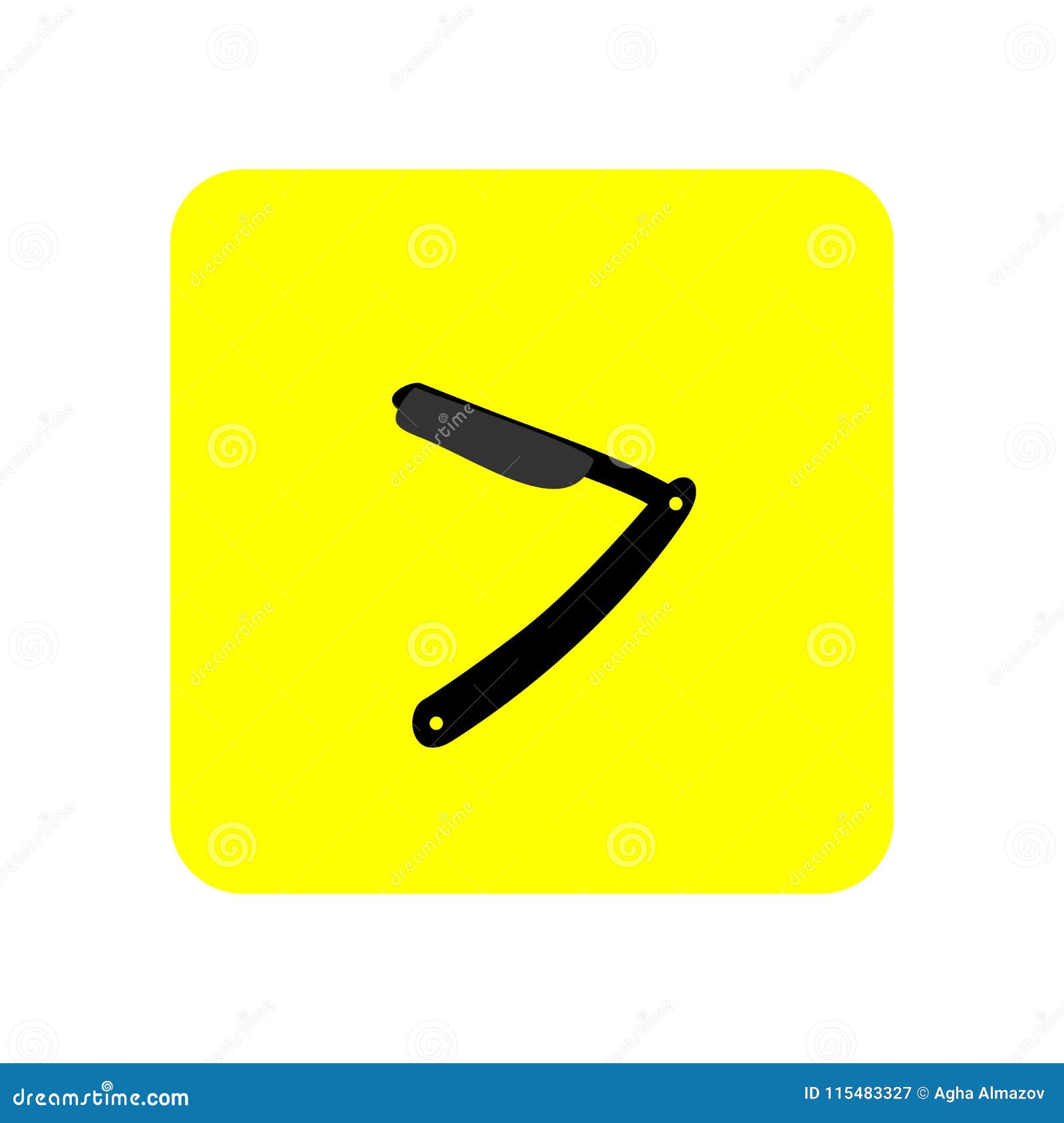 Straight razor icon stock illustration. Illustration of shave 115483327