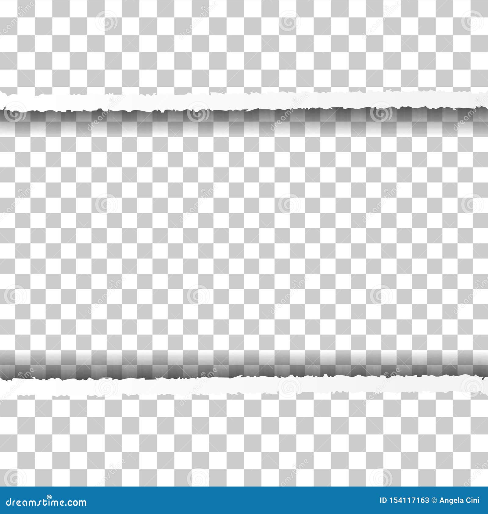 Download Straight Ripped Paper Border With Shadows Isolated On ...