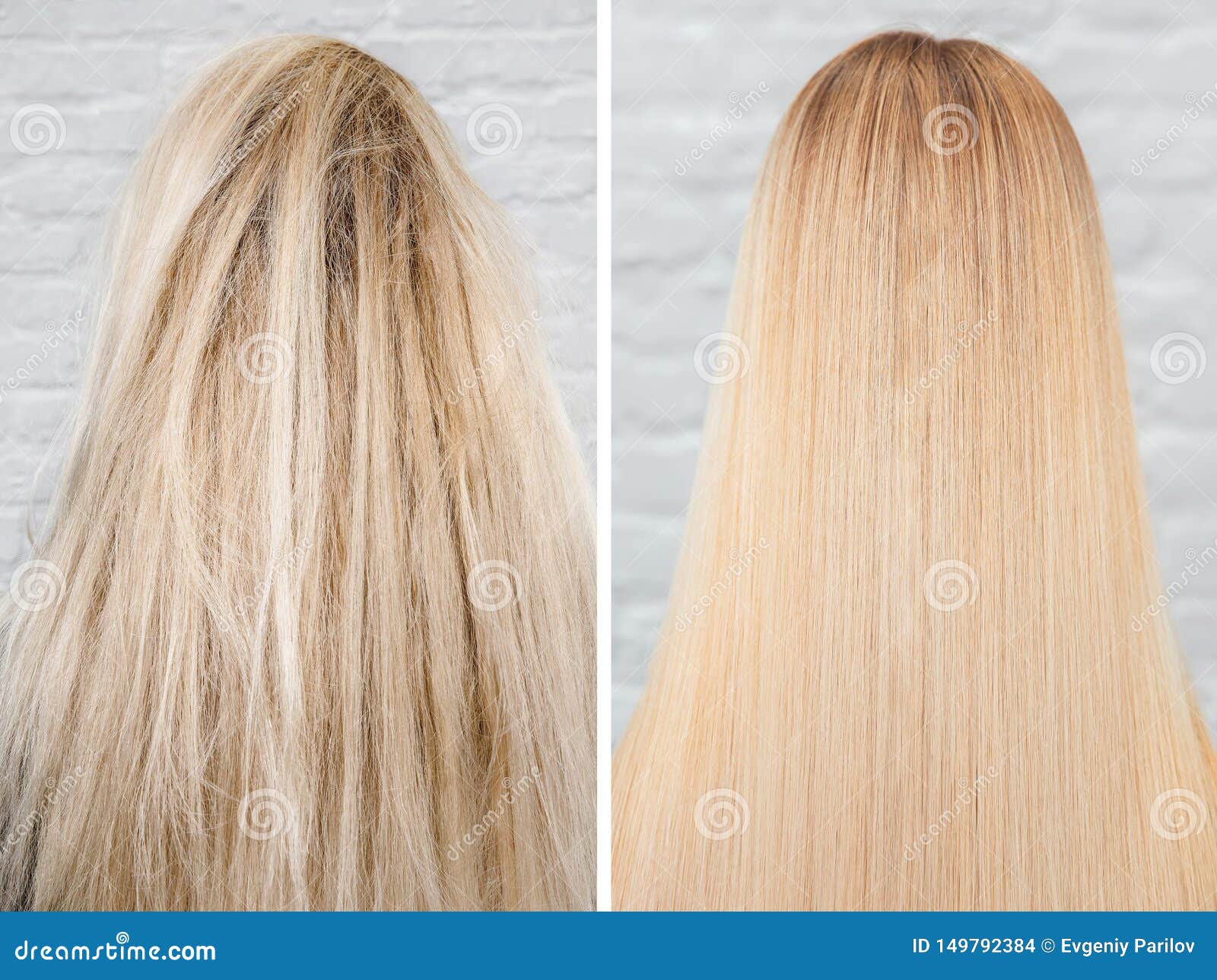 Mesoterapia Capelli Prima E Dopo Before and after Straightenin Treatment. Sick, Cut and Healthy Hair