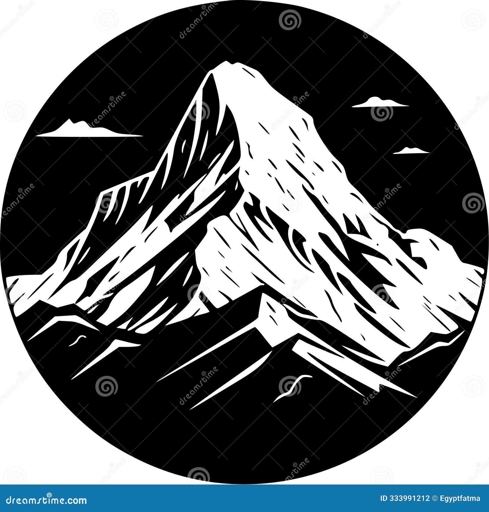 mountain - minimalist and simple silhouette -  