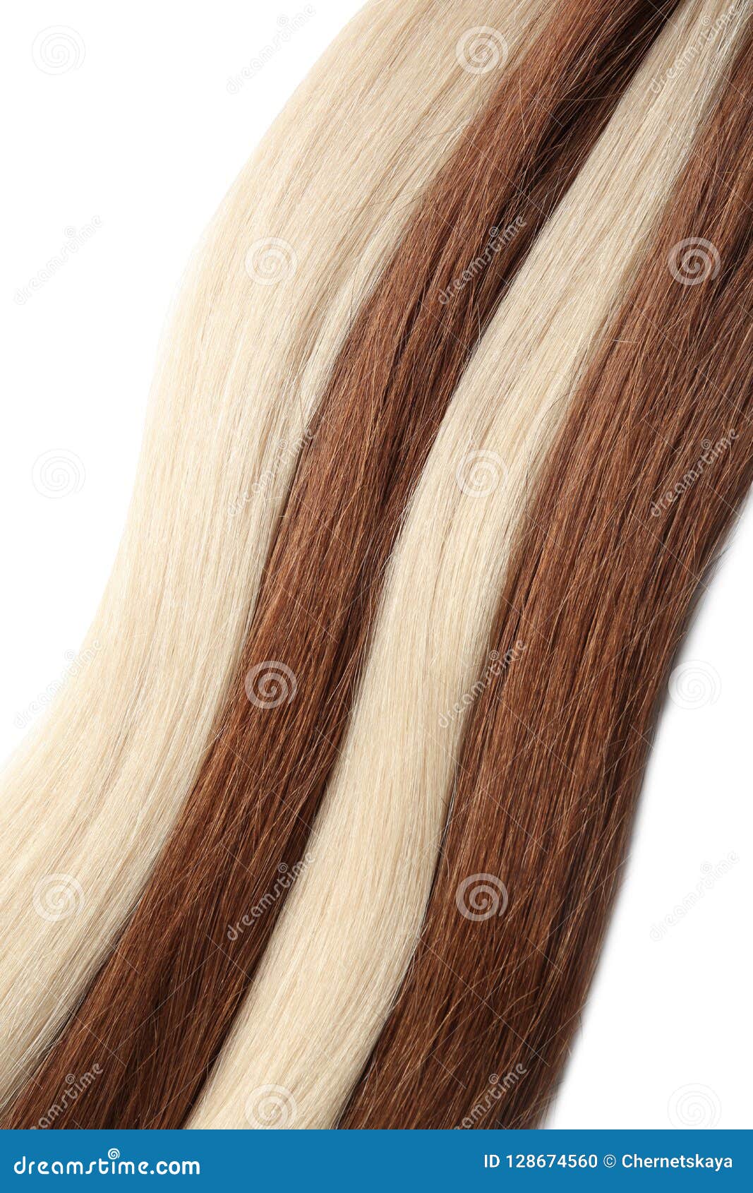 Strands of Different Color Hair Stock Photo - Image of object, barber:  128674560
